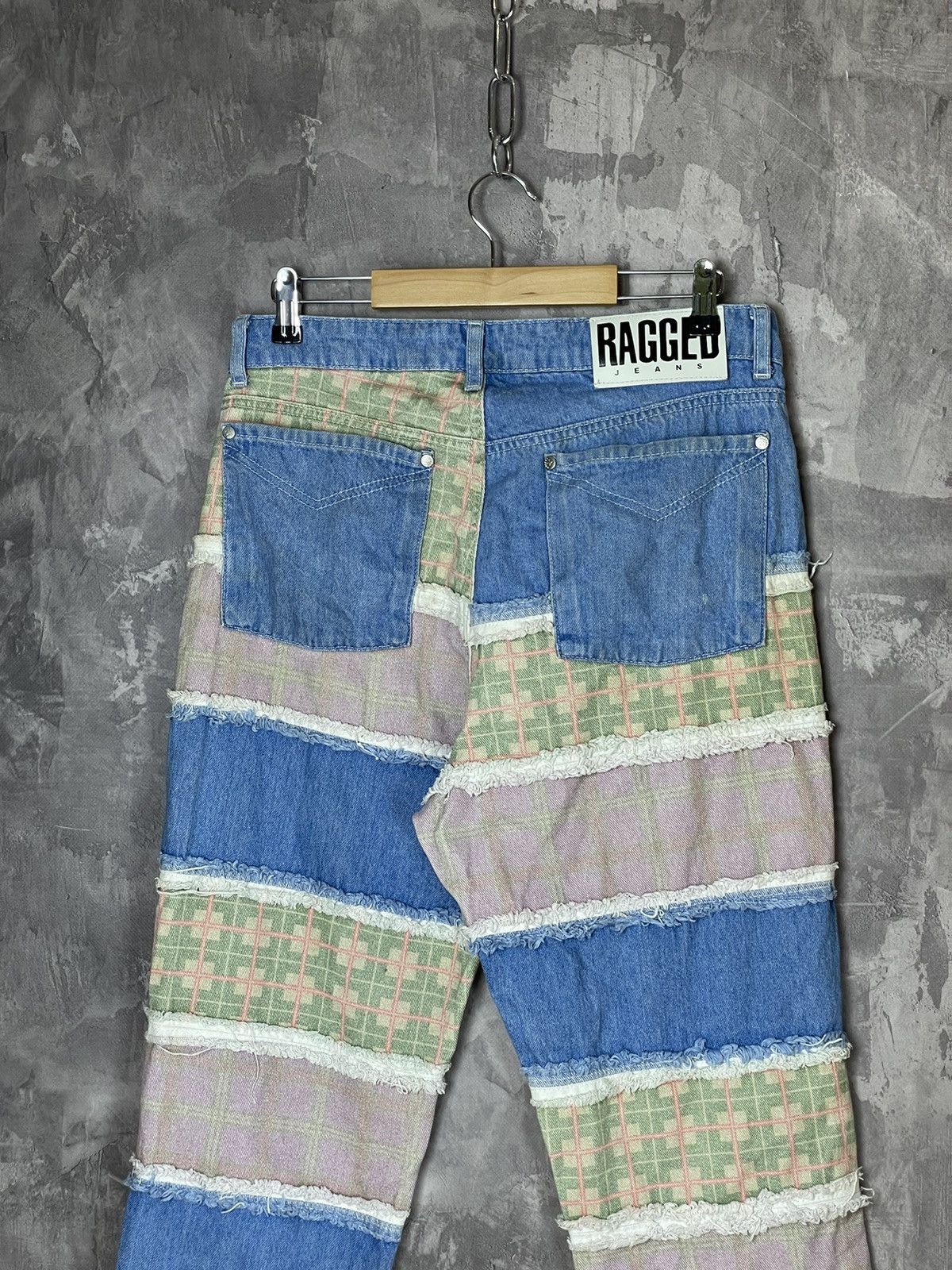 Japanese Brand Ragged Denim Y2K Distressed Style Knitted Denim Jeans Size 32" / US 10 / IT 46 - 9 Thumbnail