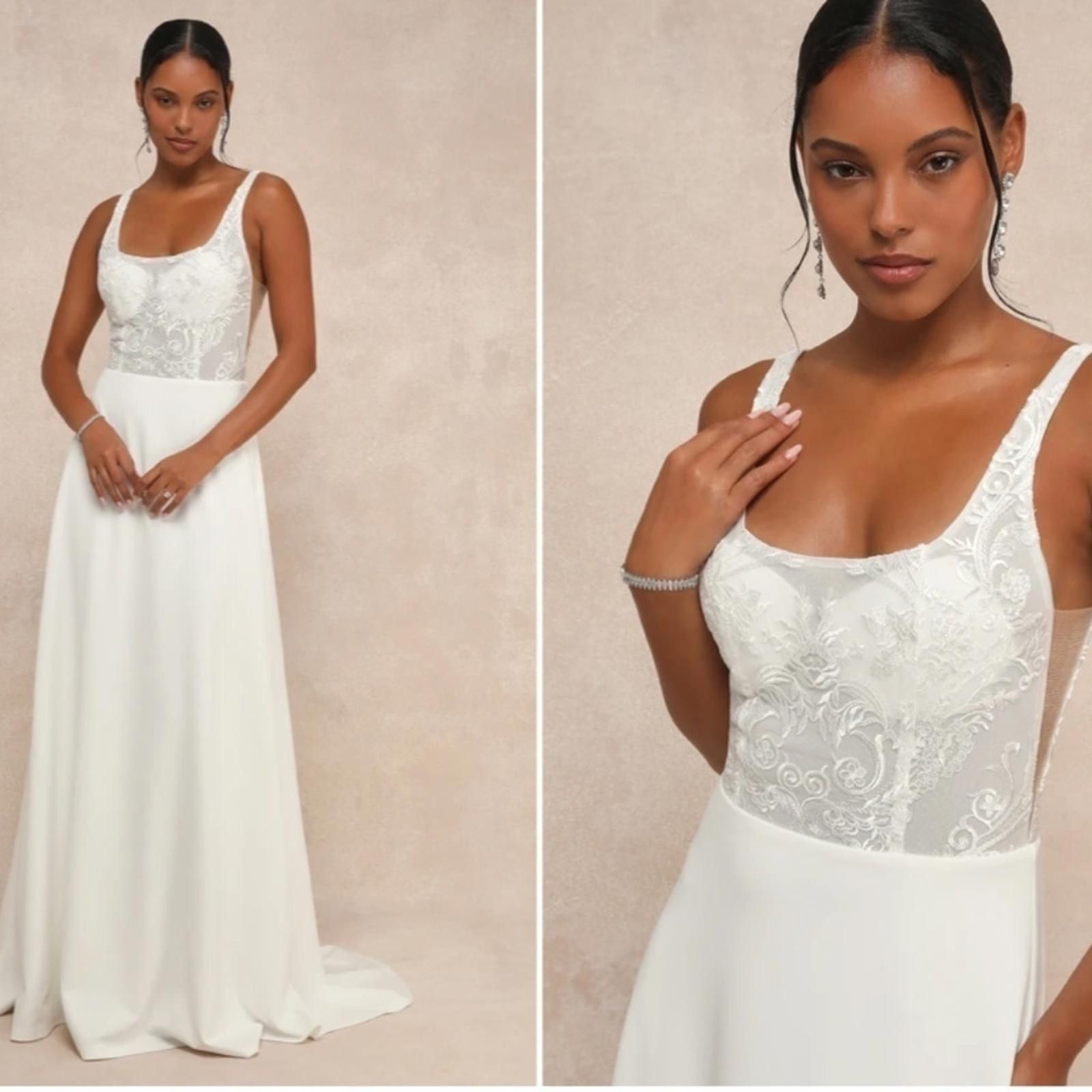 LULUS Bridal Elegant Sophisticated Beaded Mermaid Gown
