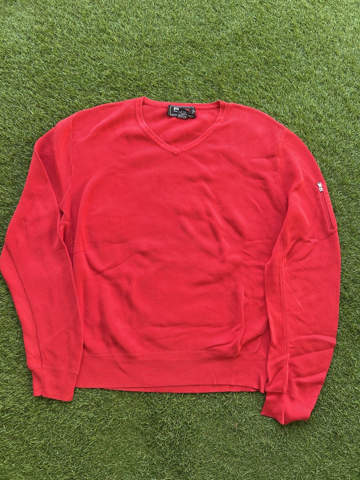 RLX Ralph Lauren Vintage RLX Ralph Lauren Red V-Neck Size US XL / EU 56 / 4 - 1 Thumbnail