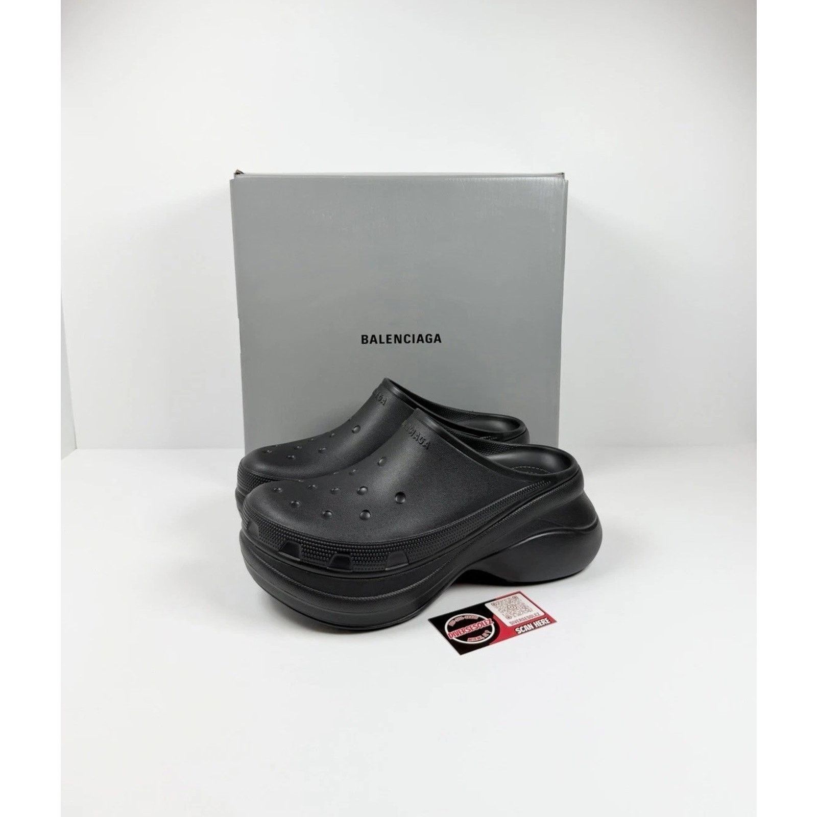 Balenciaga × Crocs Balenciaga x Crocs Hardcrocs Black Size 37