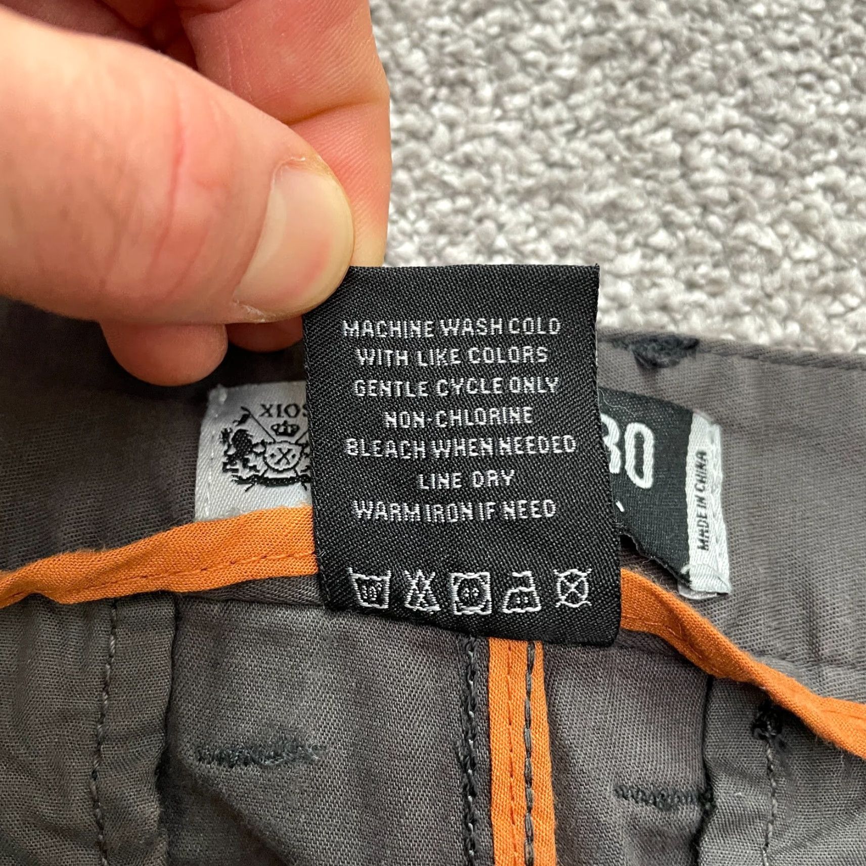Vintage XIOS Chino Pants Men's 32x30 Dark Gray Casual Outdoor Straight Leg Size US 32 / EU 48 - 7 Thumbnail