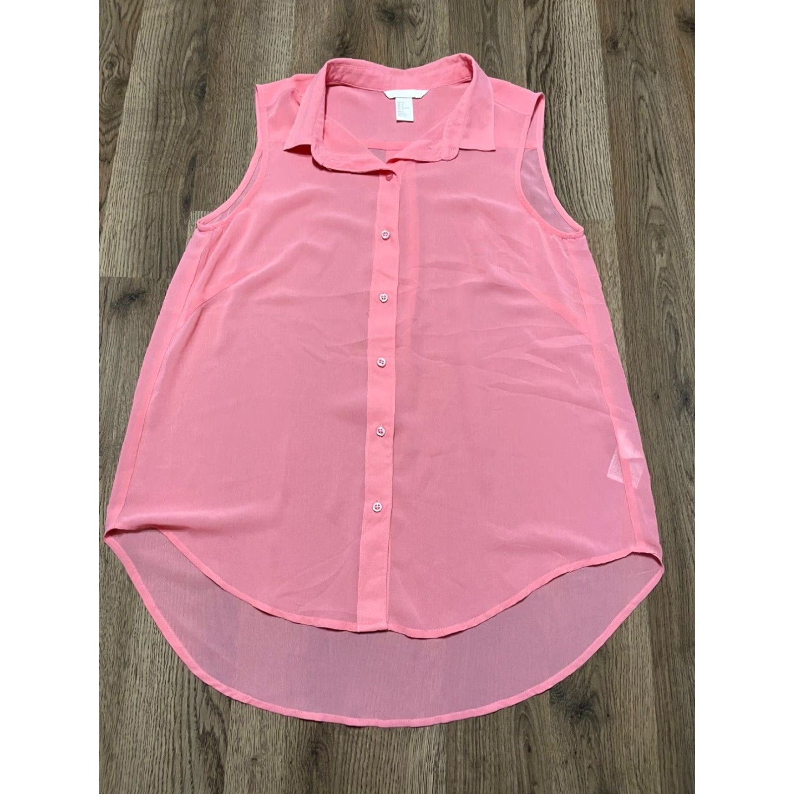 H&M H&M Shirt Womens Size 8 Pink Sleeveless Button-Up Lightweight Casual Modern Size M / US 6-8 / IT 42-44 - 2 Thumbnail