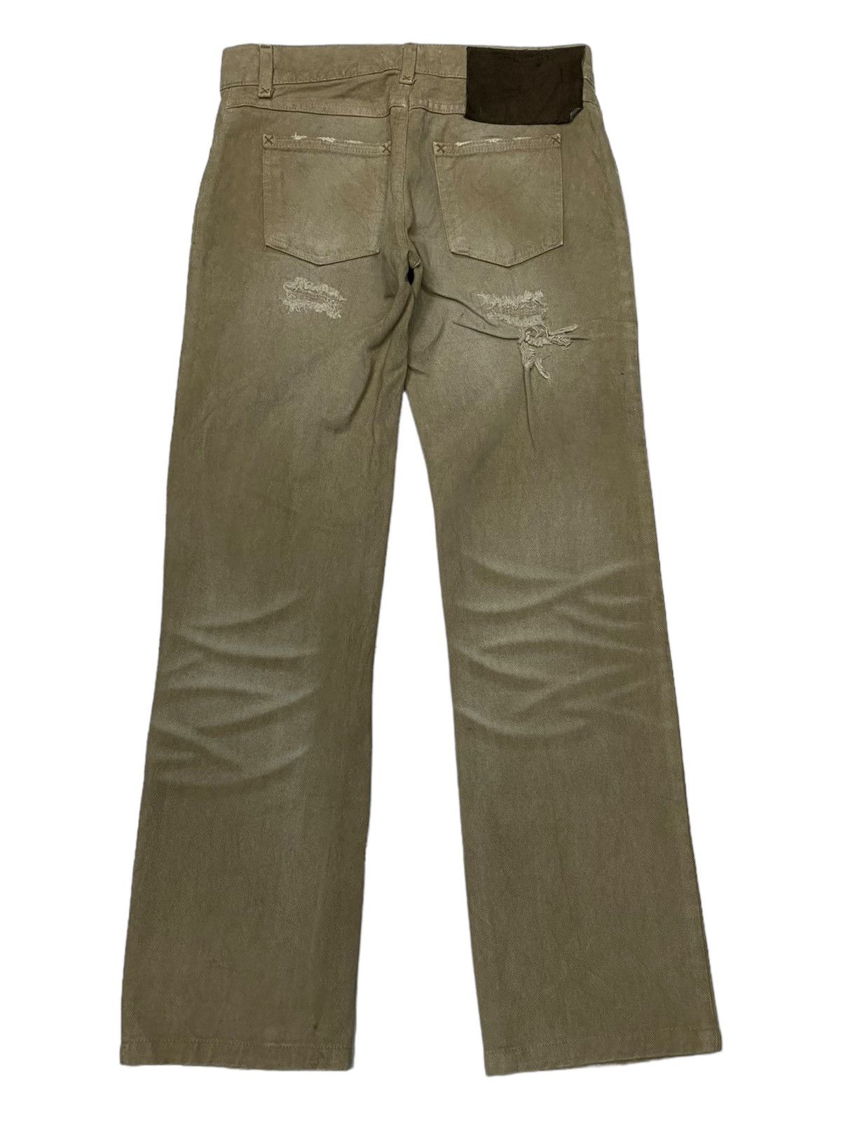 Dolce & Gabbana DOLCE & GABBANA FADED BROWN LOW RISE DISTRESSED DENIM JEANS Size US 30 / EU 46 - 3 Thumbnail