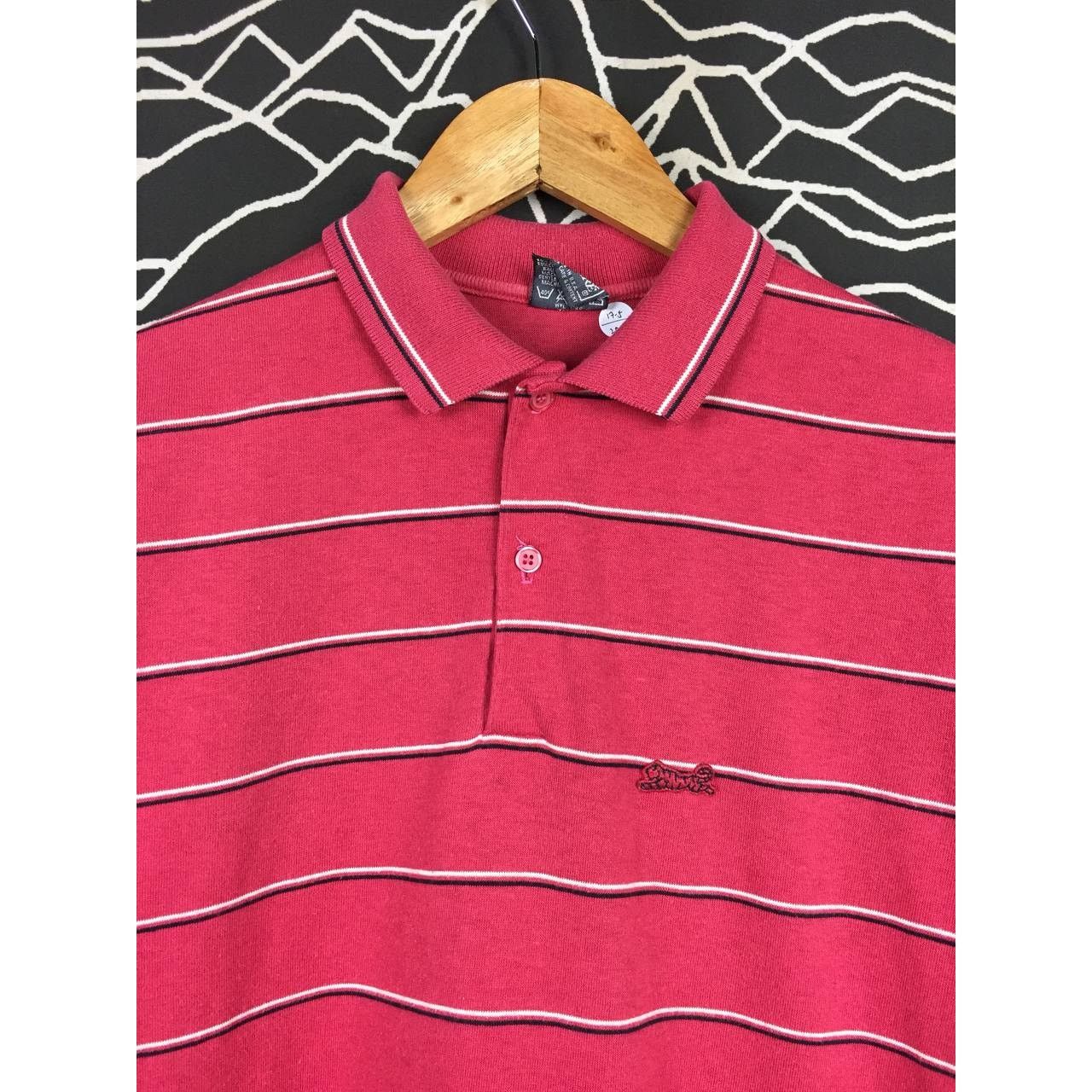 Le TIGRE × Vintage Vtg Le Tigre Embroidered Logo Made In Usa Striped Polo Tee Size US S / EU 44-46 / 1 - 3 Thumbnail