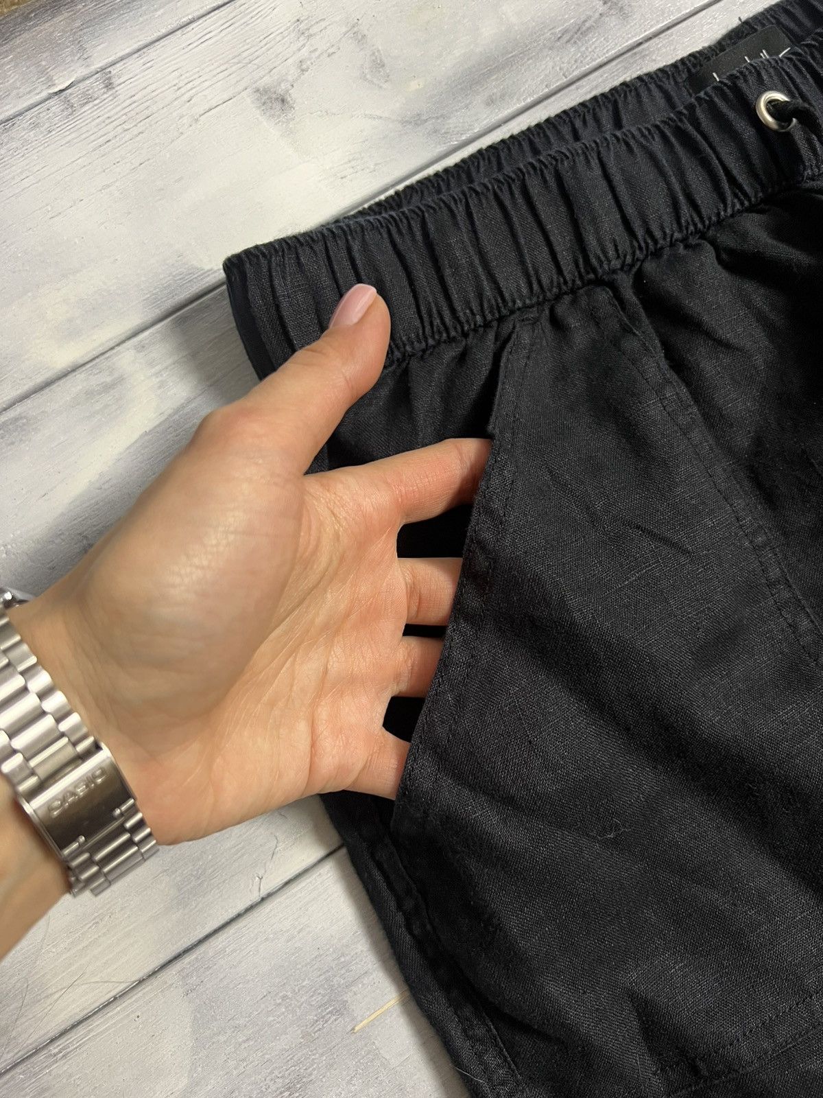 Japanese Brand × Nicole Miller Rare Pants 100% Linen Nikole Miller New York Jogger Size 32" / US 10 / IT 46 - 2 Thumbnail