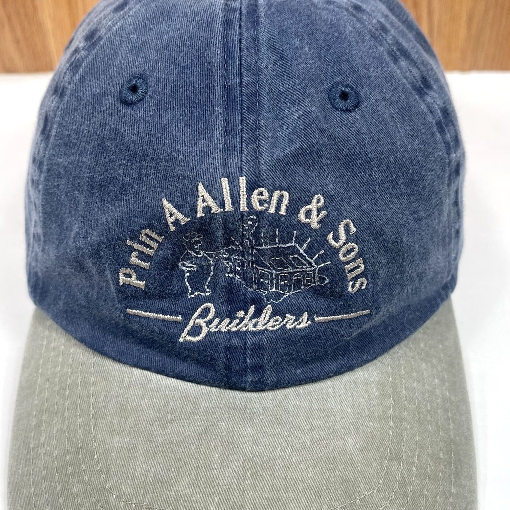 Vintage Fahrenheit Baseball Cap Blue Adult Adjustable Hat Mens Cap Embroidered Logo Classic Builders Allen & Sons Size ONE SIZE - 3 Thumbnail
