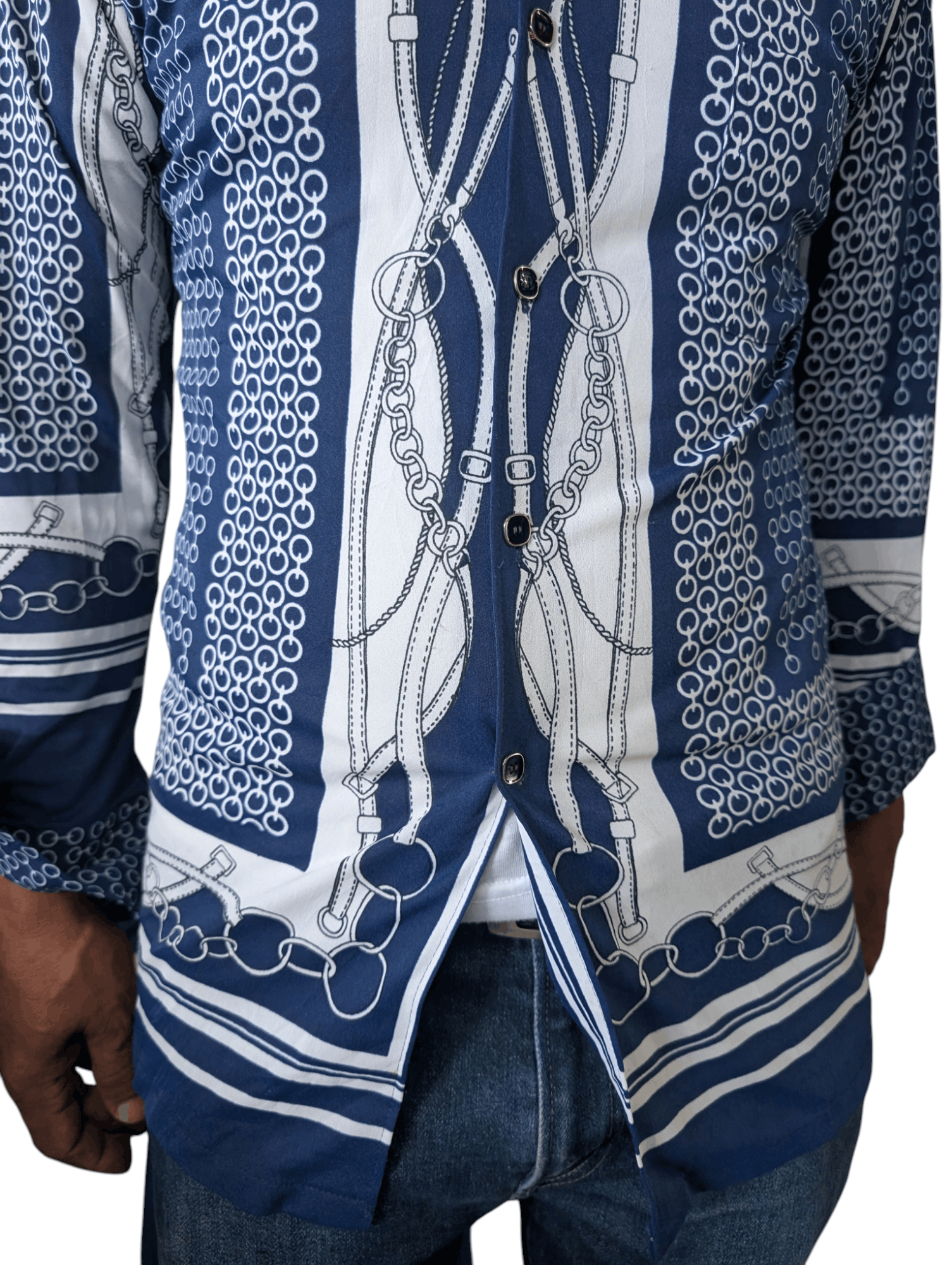 Vintage Vintage 70's Ginza Richmont Printed Elastic Button Shirt Size US M / EU 48-50 / 2 - 2 Thumbnail