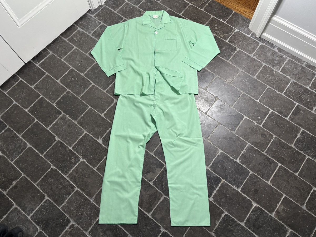 Vintage True Vintage Pajama Set 1960s Matching Two Piece Perma Press Size US 36 / EU 52 - 15 Thumbnail