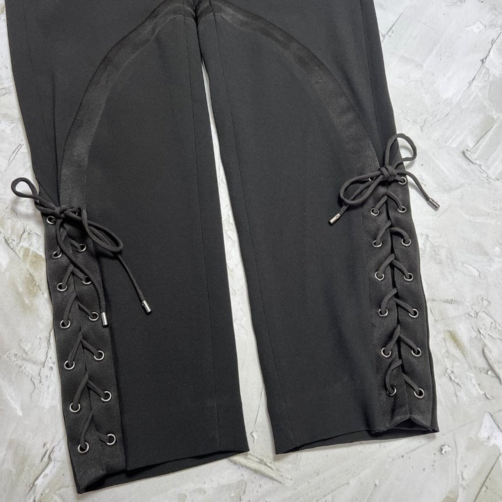 Haute Hippie Haute Hippie Lace-Up Skinny Pants Black Size 8 Size 30" / US 8 / IT 44 - 7 Thumbnail