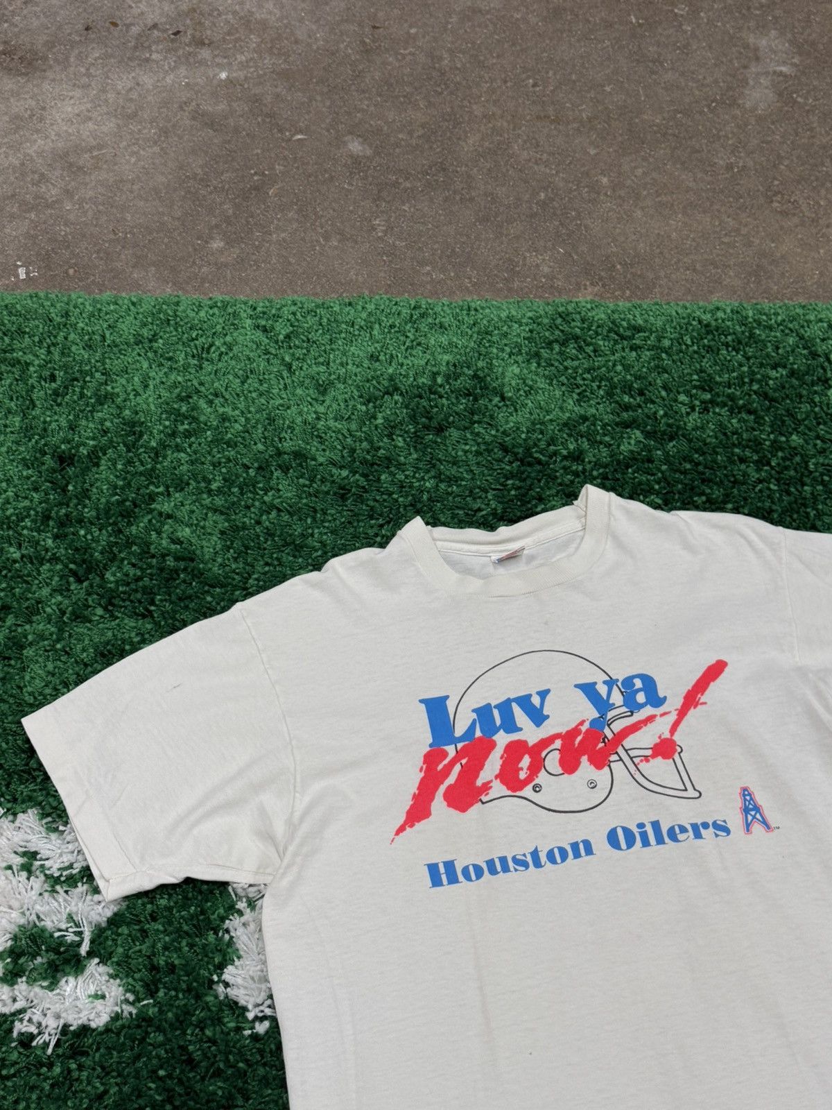 Fruit Of The Loom × NFL × Vintage RARE Houston Oilers "Luv Ya" Tee 90s Football Texas Tee XL Size US XL / EU 56 / 4 - 2 Thumbnail