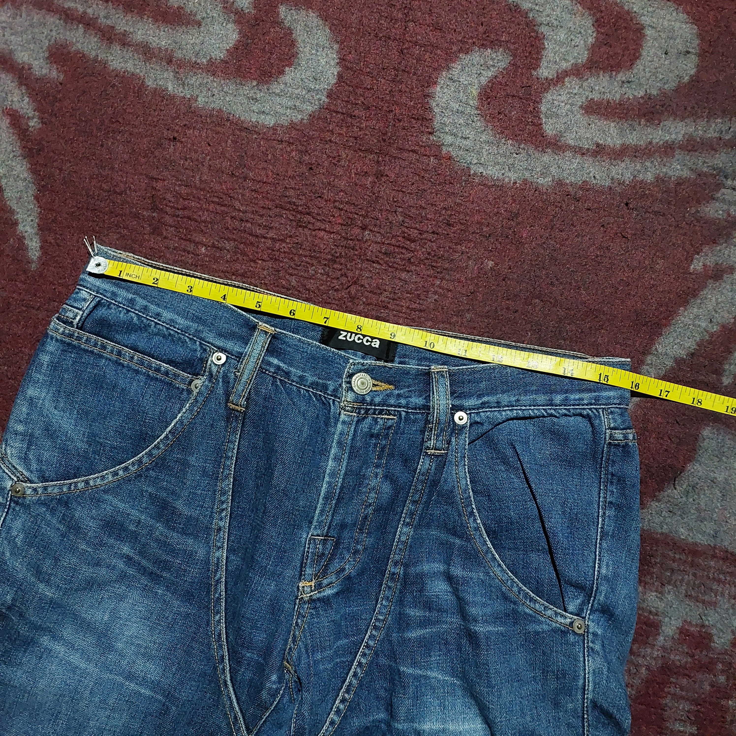 Zucca issey miyake japan blue faded straight jeans