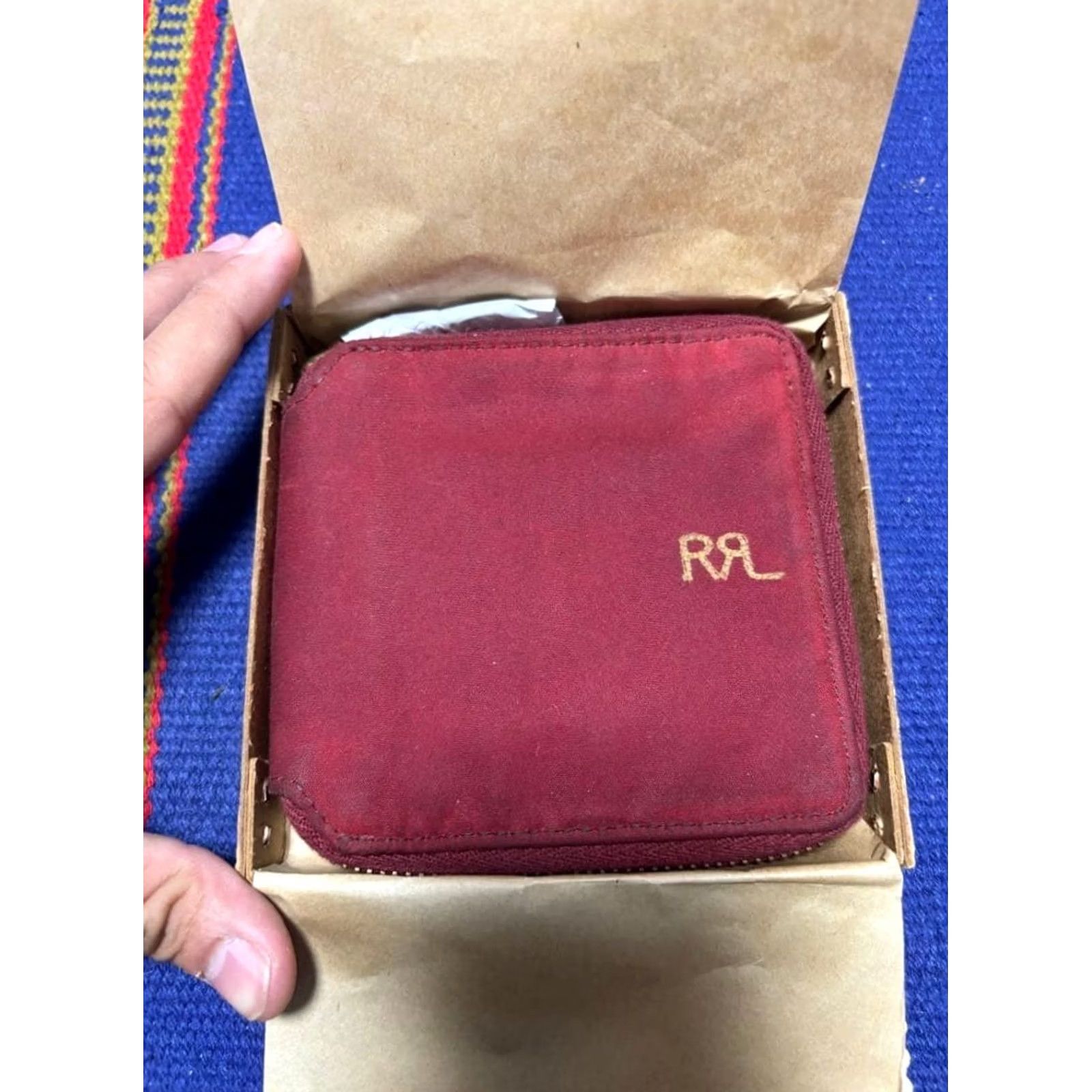 Ralph Lauren RRL Ralph Lauren Wallet Red Leather Bifold Logo Embroided Zip-around Oilcloth Size ONE SIZE - 2 Thumbnail