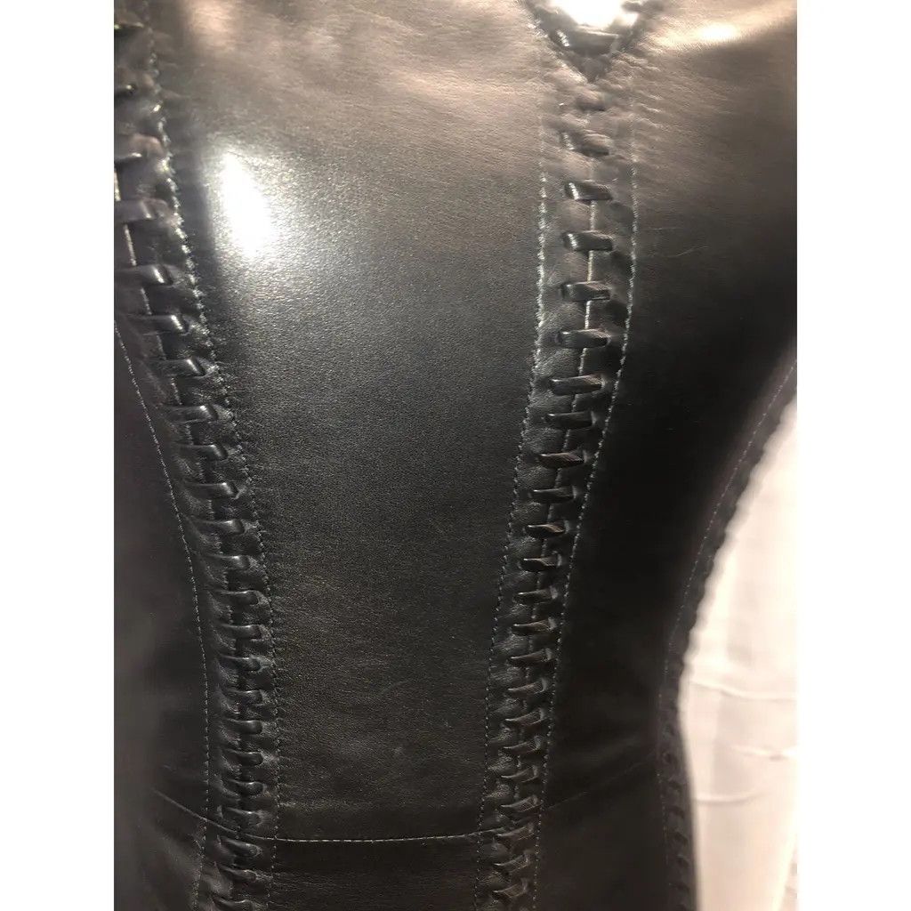 Alexander McQueen Buttery Leather Embellished Dress Size XS / US 0-2 / IT 36-38 - 12 Thumbnail