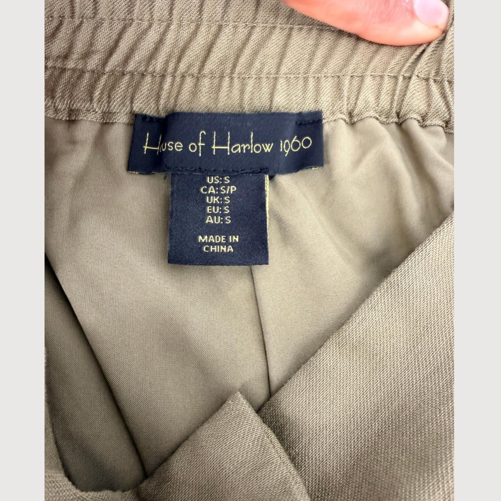 Other House of Harlow High Rise Wide Leg Pants Olive S Size 28" / US 6 / IT 42 - 4 Thumbnail
