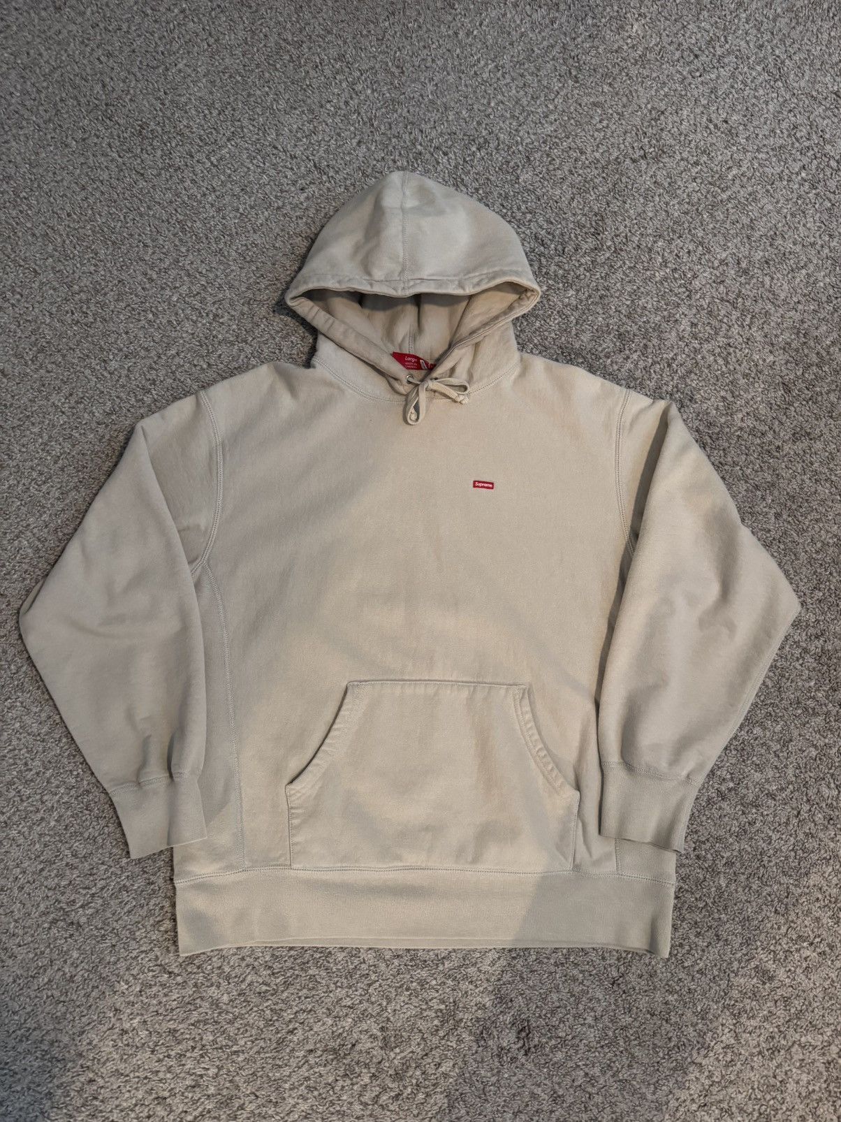 Supreme Box Logo Hooded Sweatshirt (FW24) Stone Men's - FW24