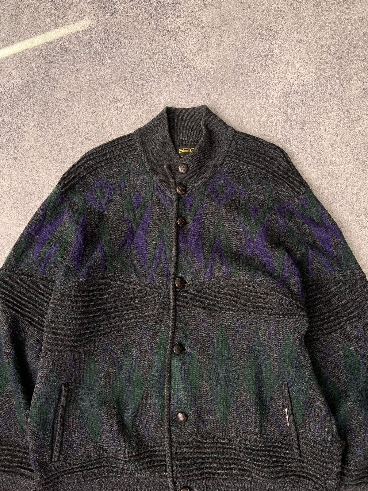 Designer × Vintage Vintage Geiger Austrian 100% Boiled Wool Cardigan Jacket Size US L / EU 52-54 / 3 - 5 Thumbnail