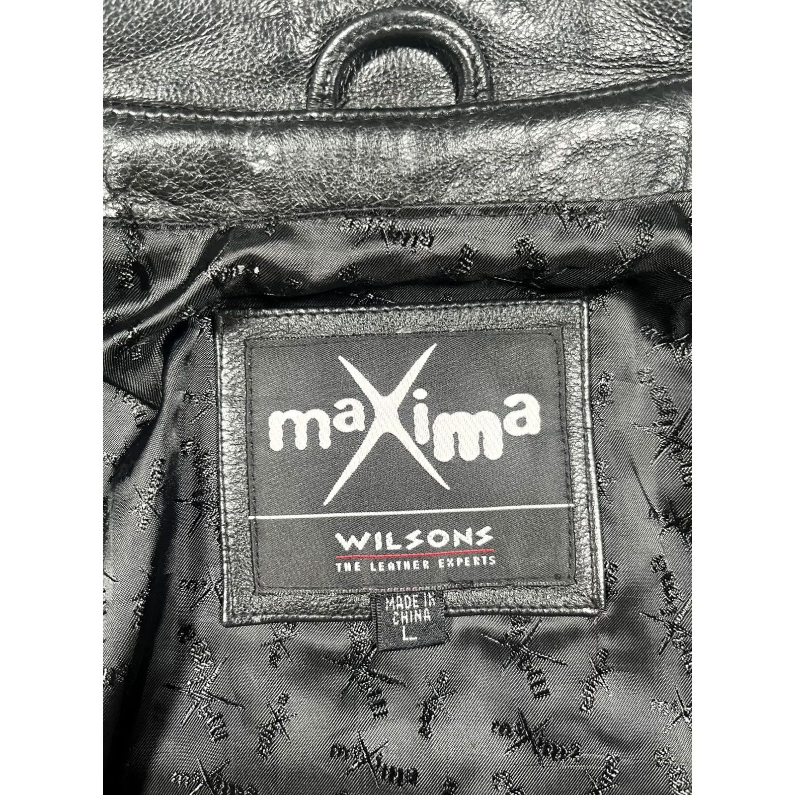 Vintage VINTAGE Maxima Leather Jacket Womens Large Black Full Zip Lined Mid Length Pockets Size L / US 10 / IT 46 - 3 Thumbnail