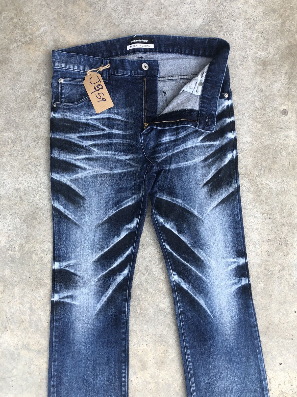 semanticdesign Japanese Semantic Design Flared Jeans Distressed Jeans Size US 31 - 4 Thumbnail