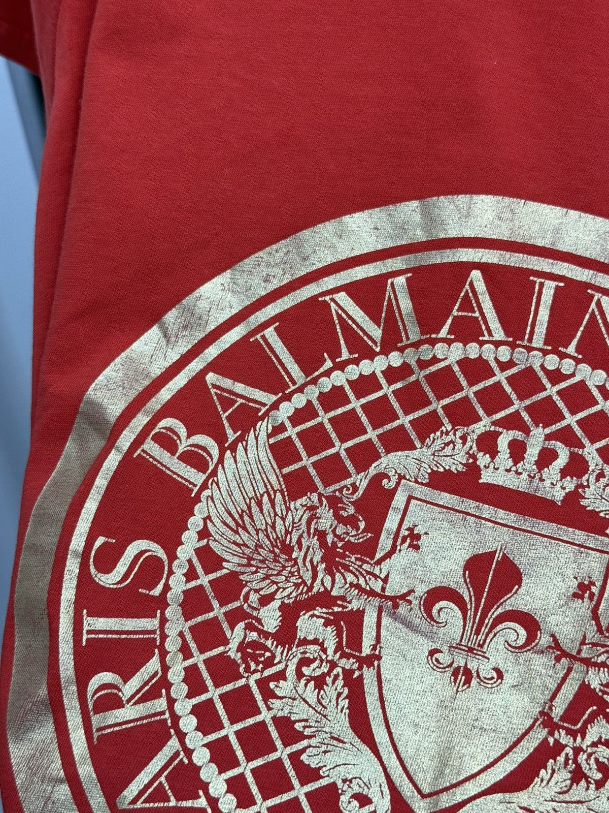 Balmain Balmain Big Logo Cotton T Shirt Size XS / US 0-2 / IT 36-38 - 6 Thumbnail