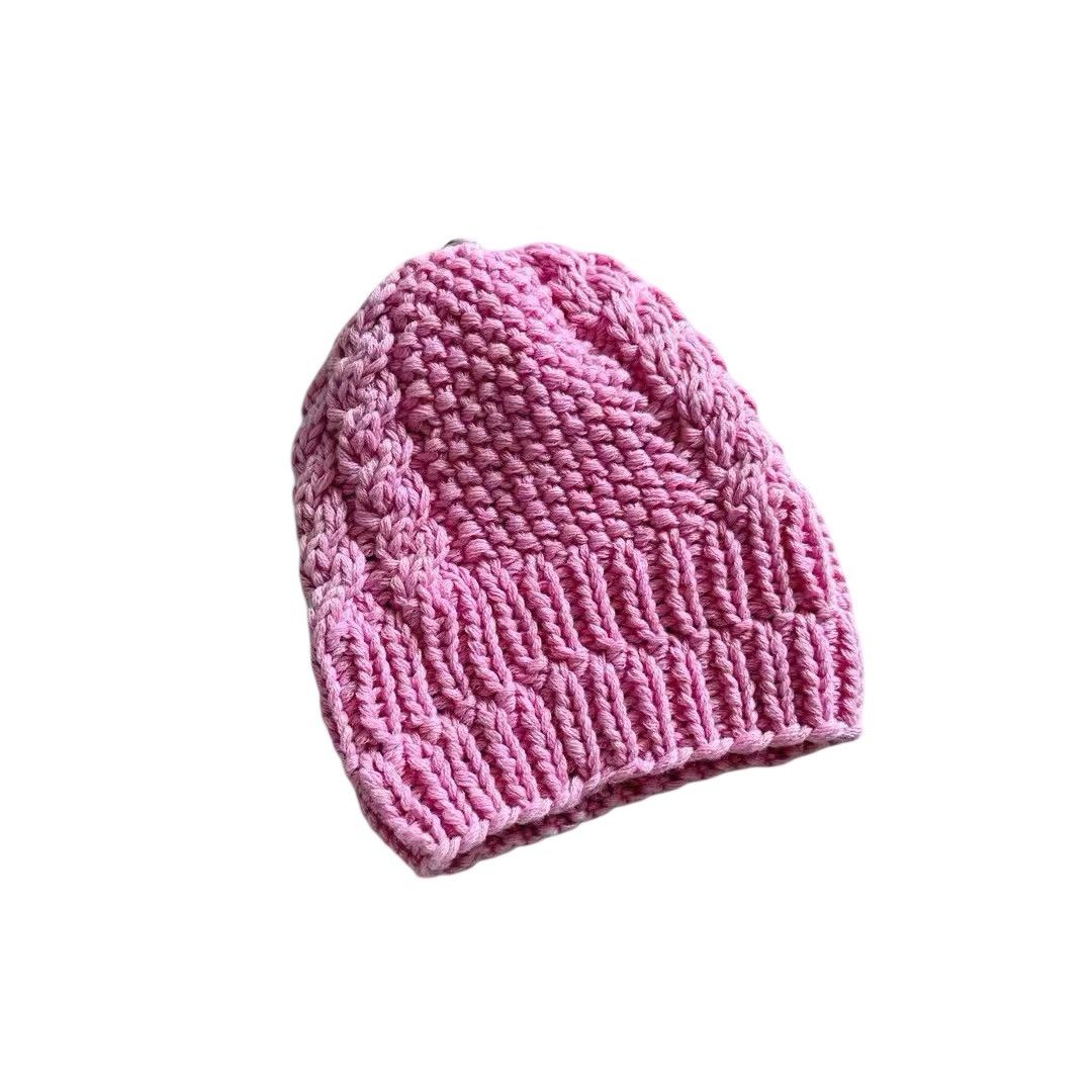 Chrome Hearts White cross patch pink cashmere beanie Size ONE SIZE - 2 Thumbnail