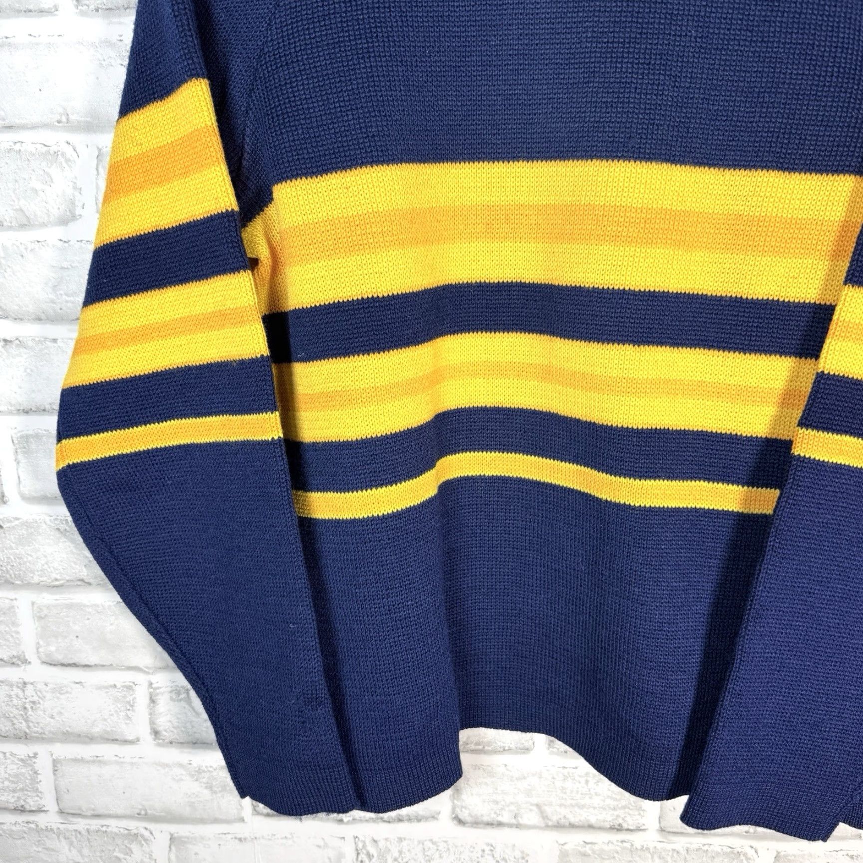 Vintage VTG Jonathan Richards 100% Virgin Wool Striped Pullover Sweater Mens Size M USA Blue Striped Wool Pullover Sweater Mens USA Size US M / EU 48-50 / 2 - 3 Thumbnail