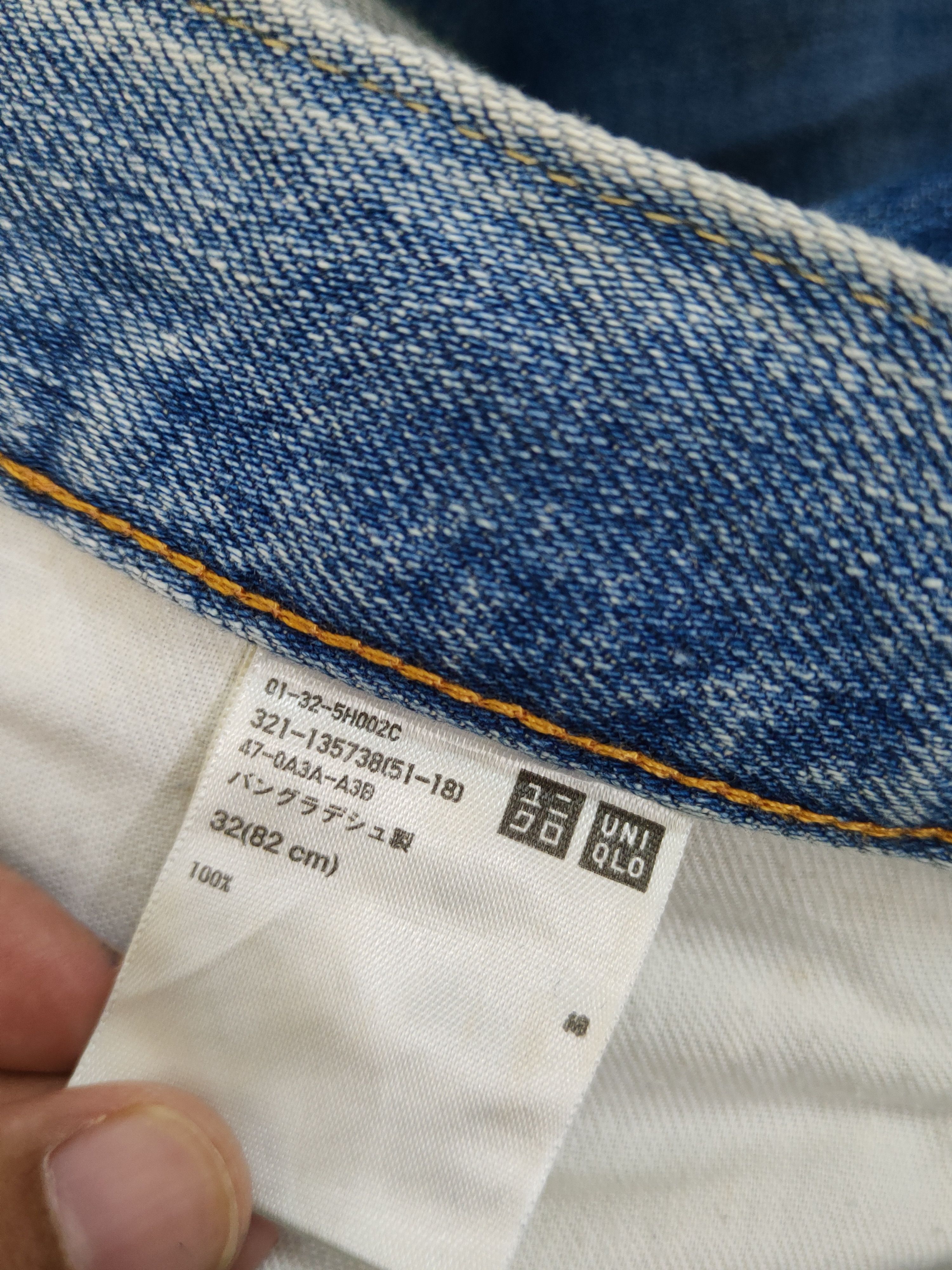 Japanese Brand Uniqlo Blue faded selvedge Distressed Ripped denim #W1493 Size US 32 / EU 48 - 14 Thumbnail