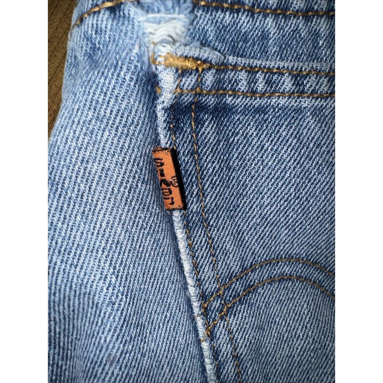 Levi's × Vintage Vintage Levi’s Orange Tab 32x32 Distressed Denim Light Blue Size US 32 / EU 48 - 3 Thumbnail