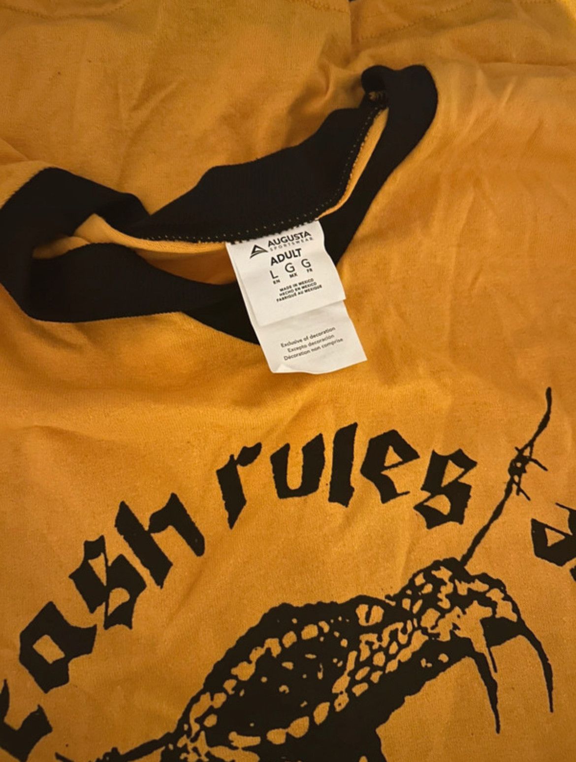 Augusta Sportswear Wu Tang Clan yellow custom t shirt hip hop rap OutKast Size US L / EU 52-54 / 3 - 3 Thumbnail