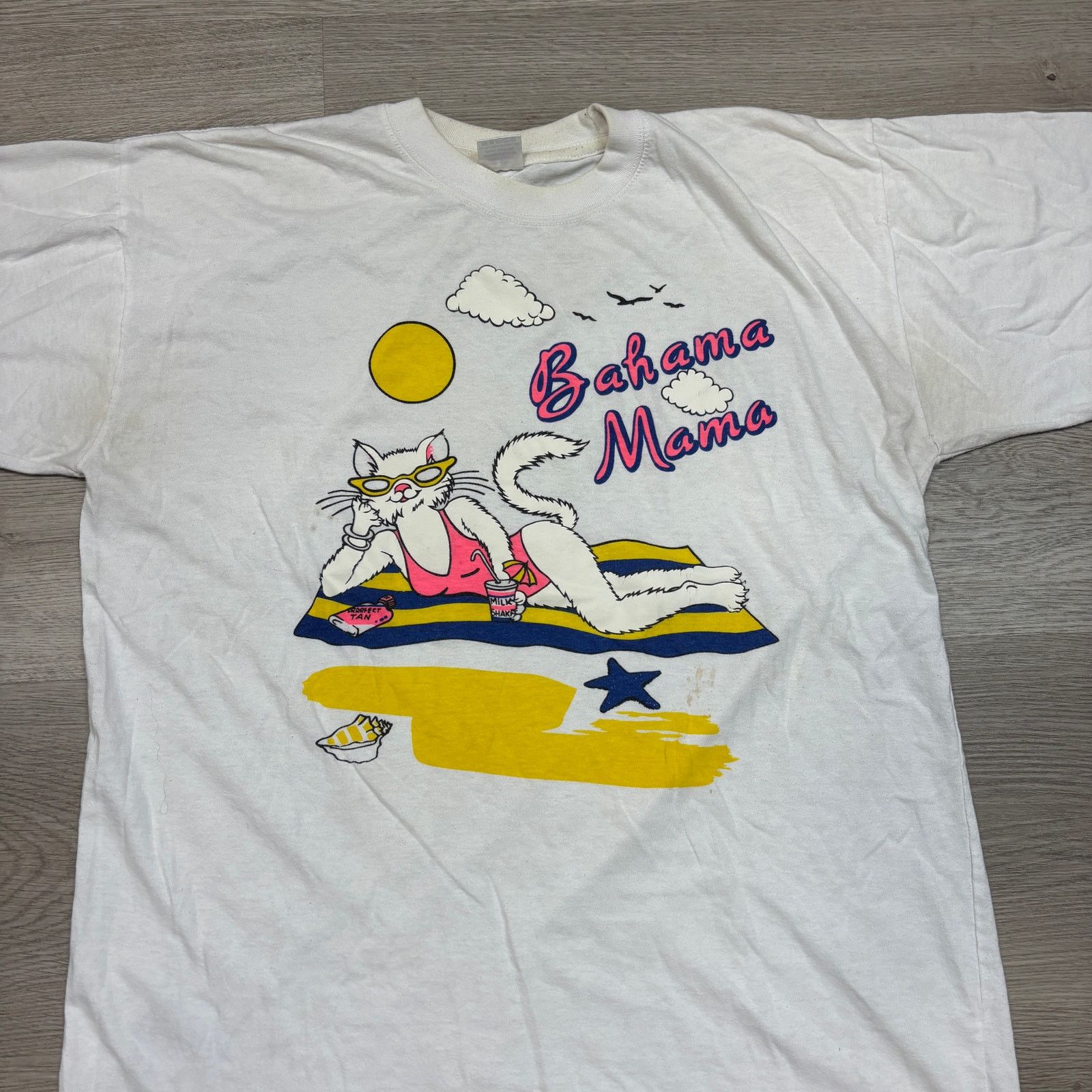 Vintage Vintage 80s 90s Bahama Mama Beach Babe Cat T Shirt Men's XL Size US XL / EU 56 / 4 - 2 Thumbnail