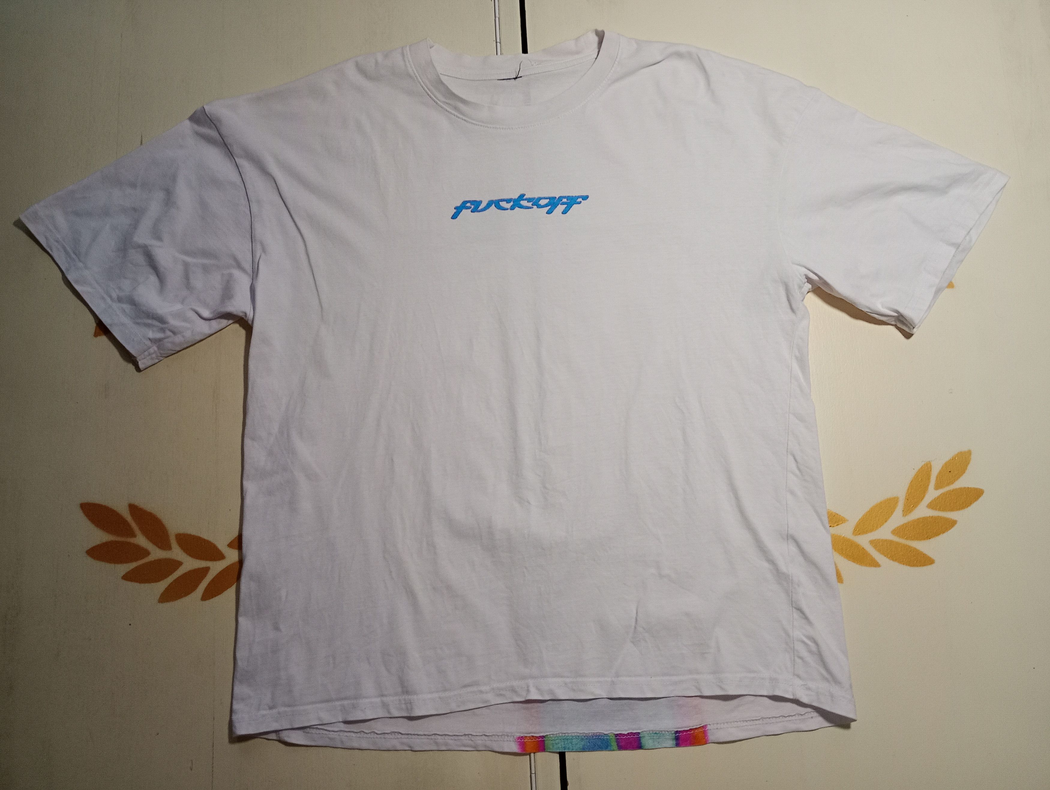 Other Fuck Off Sceleton Hand Printed T-Shirt Size US XL / EU 56 / 4 - 4 Thumbnail