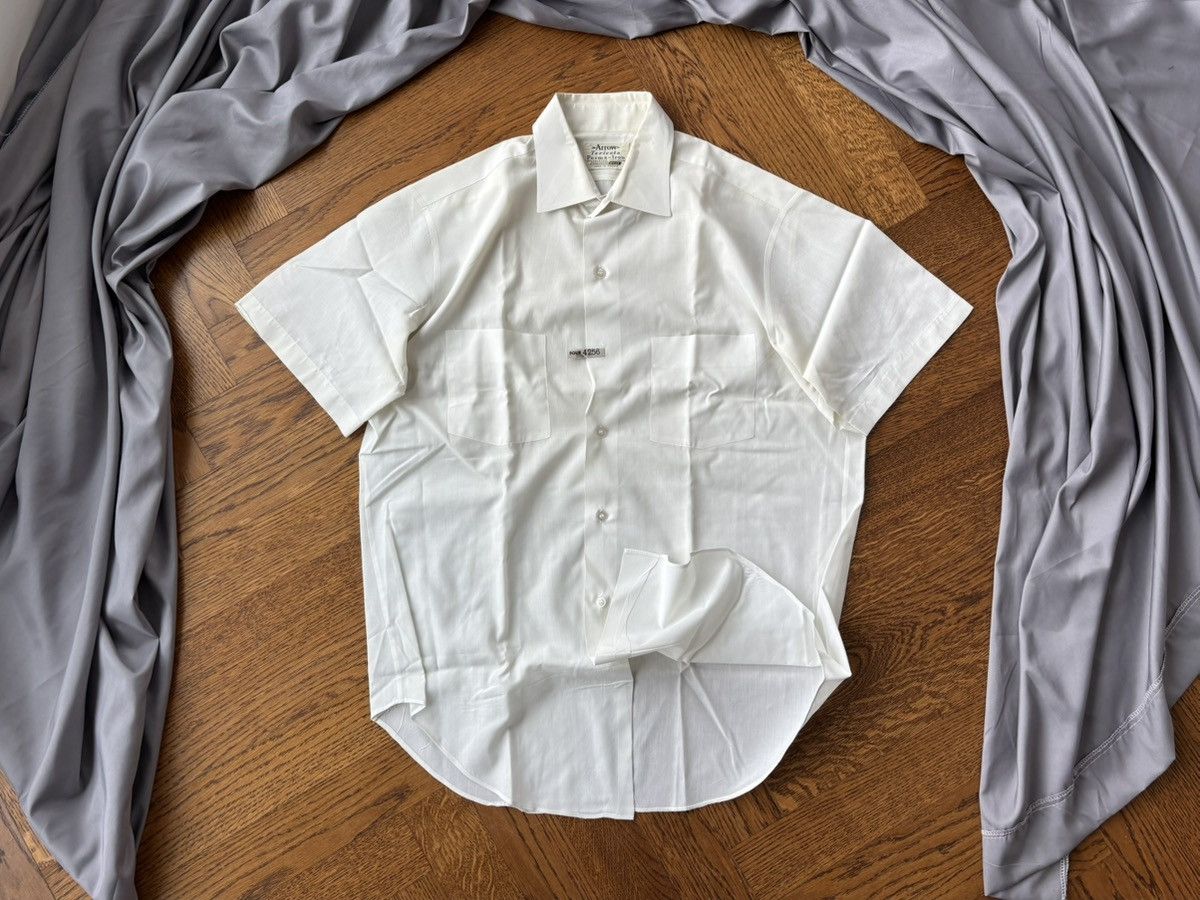 Arrow × Vintage 1960s Arrow Tericota Shirt 70s Vintage Shortsleeve Sanfor S Size US S / EU 44-46 / 1 - 16 Thumbnail