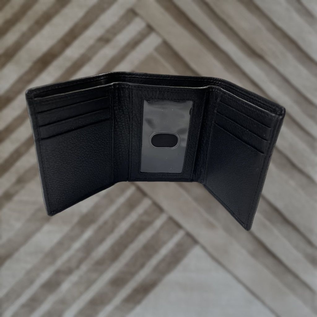 Greats BULL GUARD Leather Men's RFID Trifold Wallet Black Outdoor ID Great Outdoor Wallet Trifold Mens Leather Wallet Size ONE SIZE - 1 Thumbnail