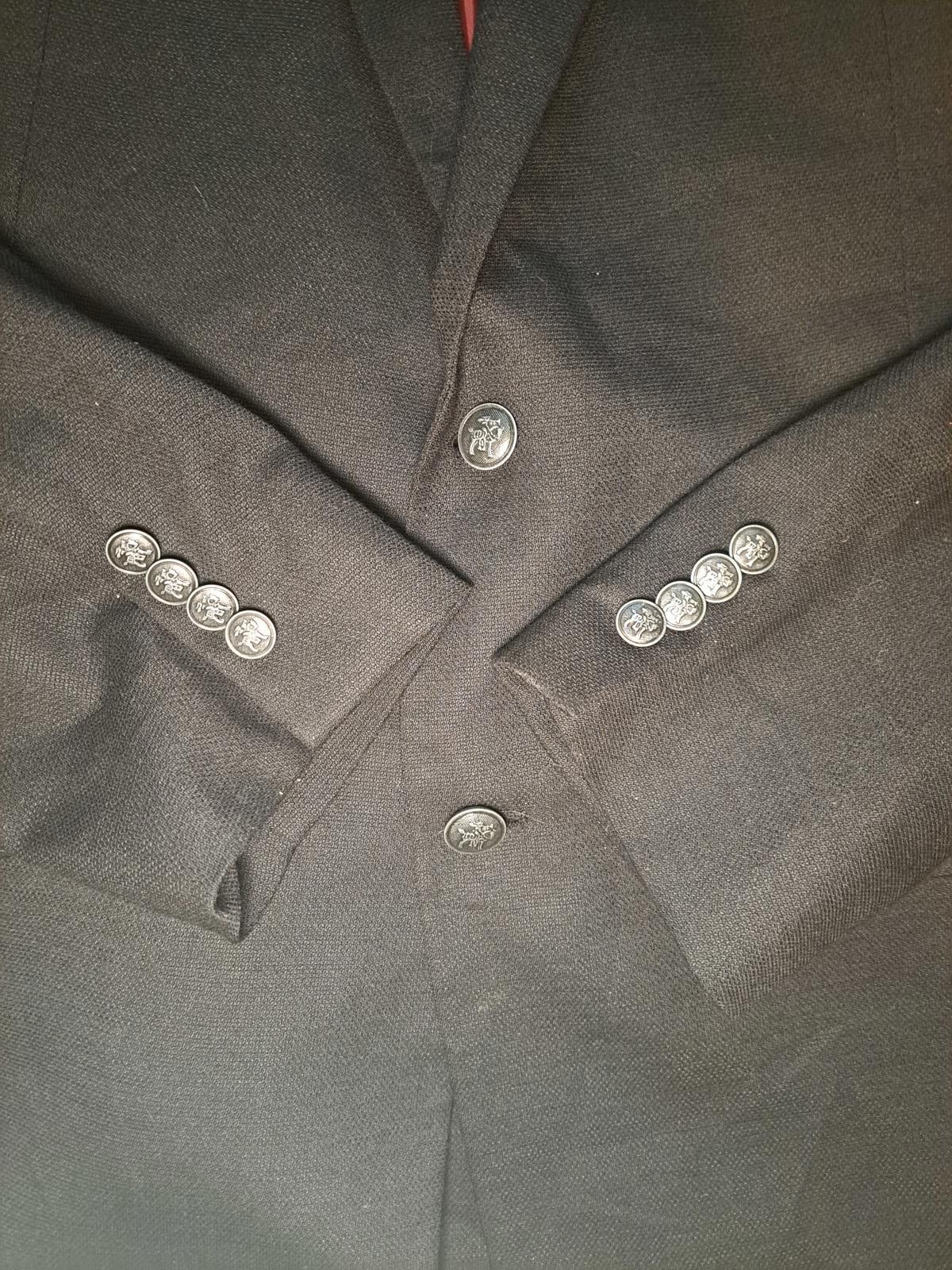 Hart Schaffner Marx Hart Schaffner Marx Blazer Mens 48L Black Silver Buttons Size 48L - 3 Thumbnail