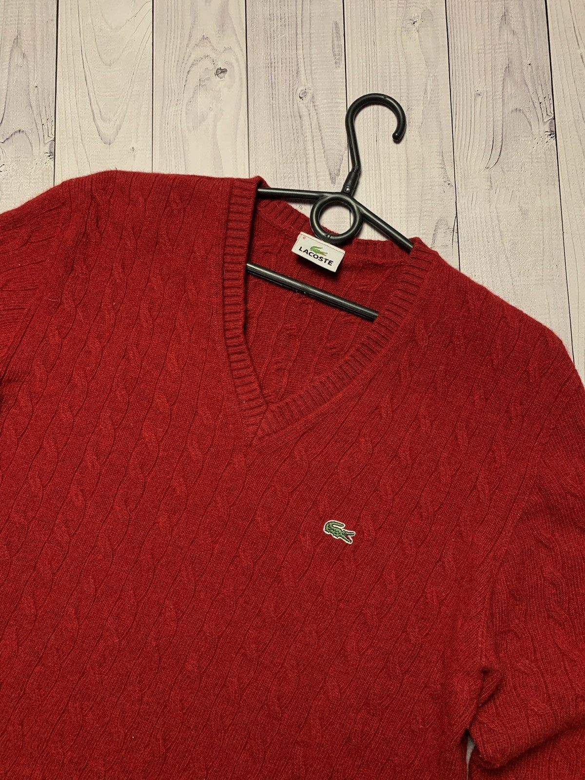 Lacoste Lacoste vintage V-neck knitted sweater Size M Size US M / EU 48-50 / 2 - 2 Thumbnail