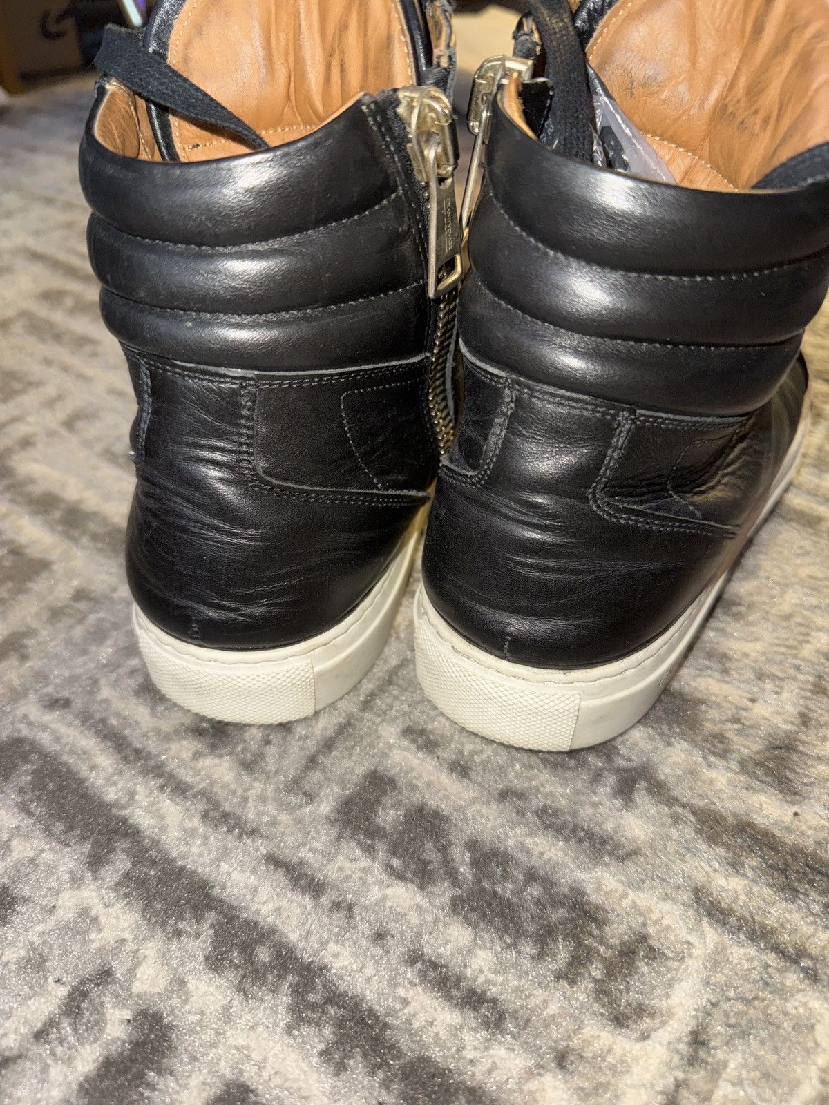 Nordstrom Leather Designer zipper Hightops Size US 8.5 / EU 41-42 - 7 Thumbnail