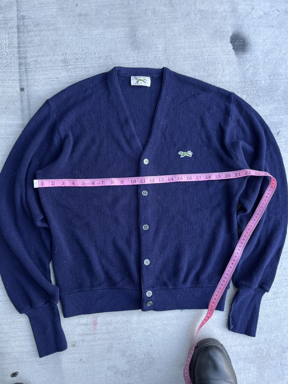 JCPenney × Vintage 1980s The Fox Sweater by Jofremy – Navy Wool Cardigan (L) Size US L / EU 52-54 / 3 - 5 Thumbnail