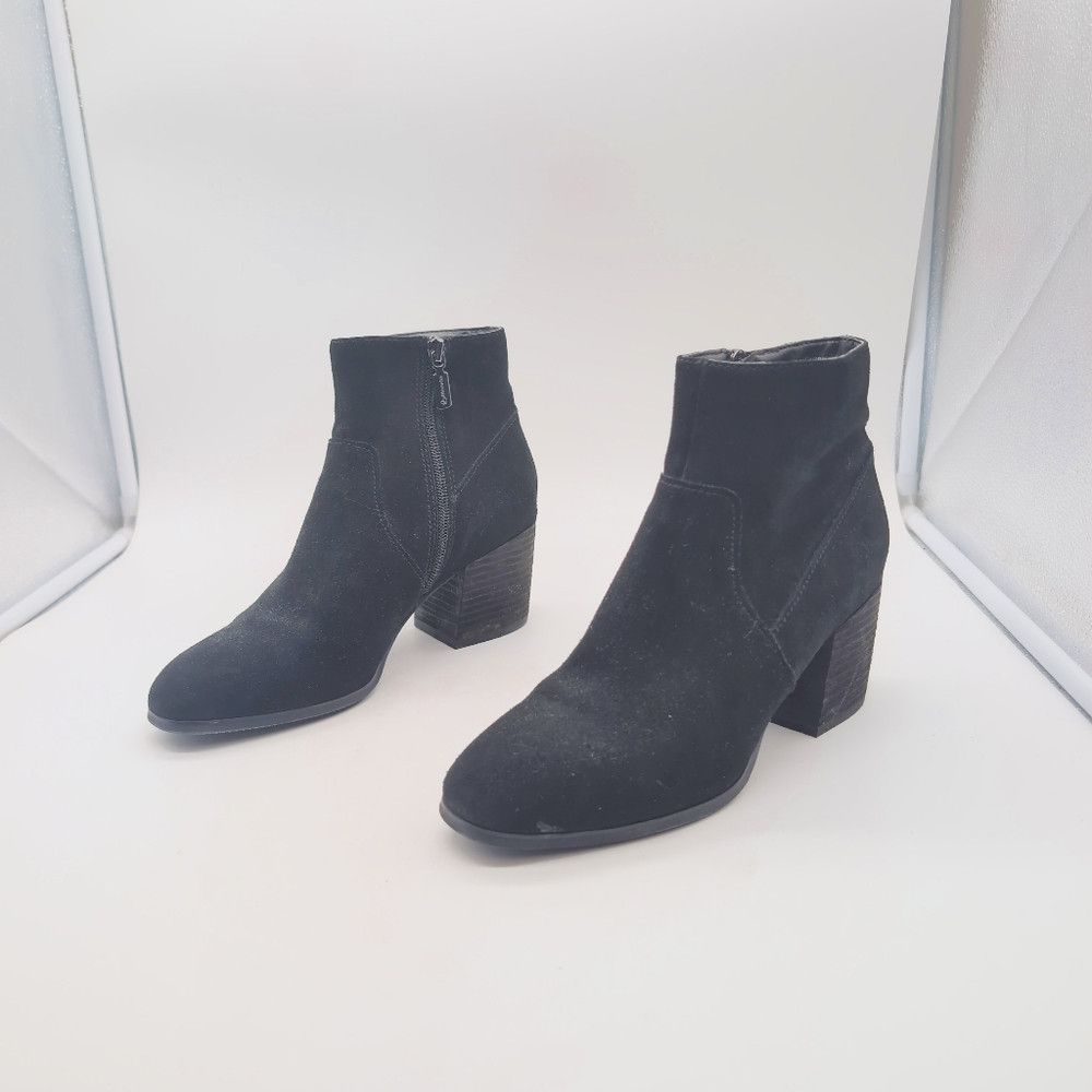 Blondo Blondo Sz 8.5 Black Suede Ankle Boots Rain B6913015 Size US 8.5 / IT 38.5 - 3 Thumbnail