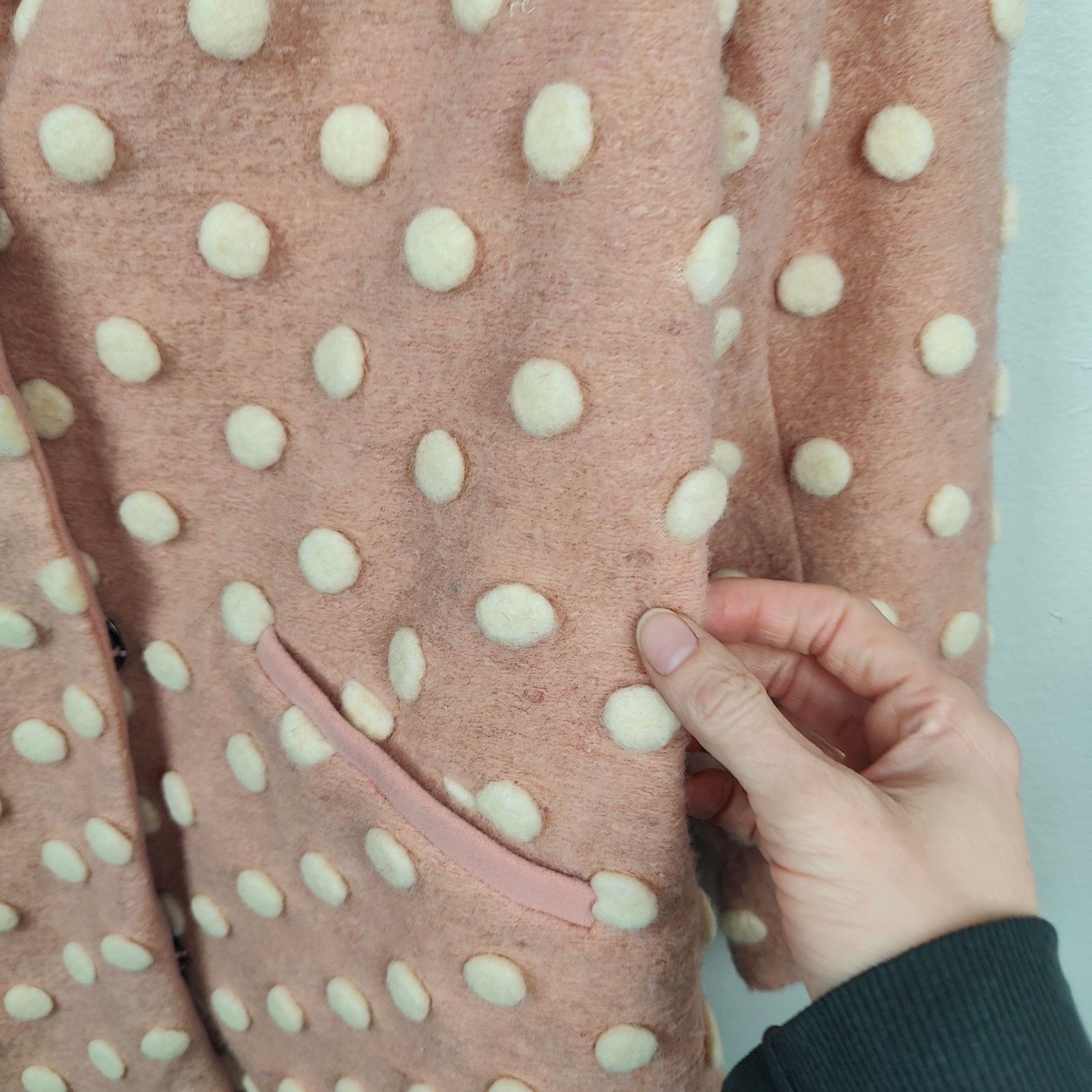 Other Modcloth 3D Polka Dot Coat Womens Small Pink White Size S / US 4 / IT 40 - 5 Thumbnail