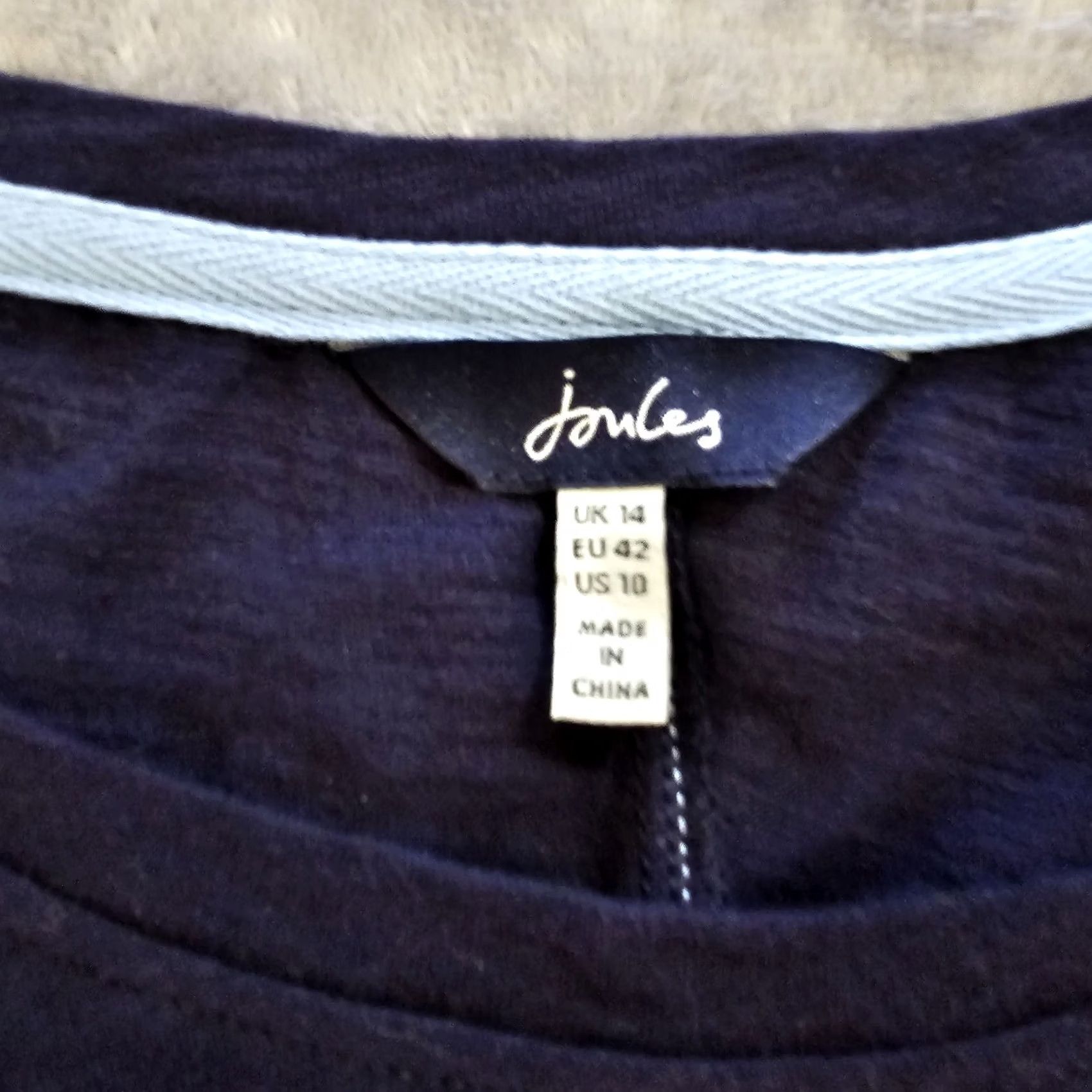 Vintage Joules Shirt Womens 10 Top Navy Round Neck Short Sleeves Neutral Everyday Size L / US 10 / IT 46 - 3 Thumbnail