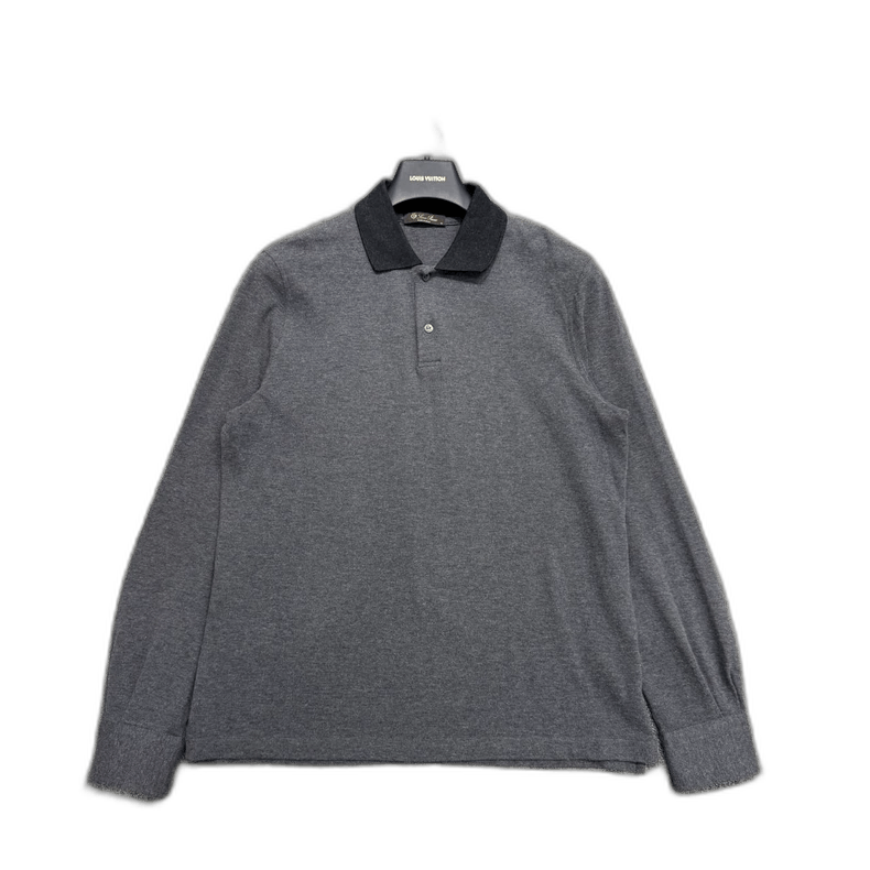 Loro Piana Long Sleeve Polo Shirt Loro Piana-yf Size US M / EU 48-50 / 2 - 1 Thumbnail