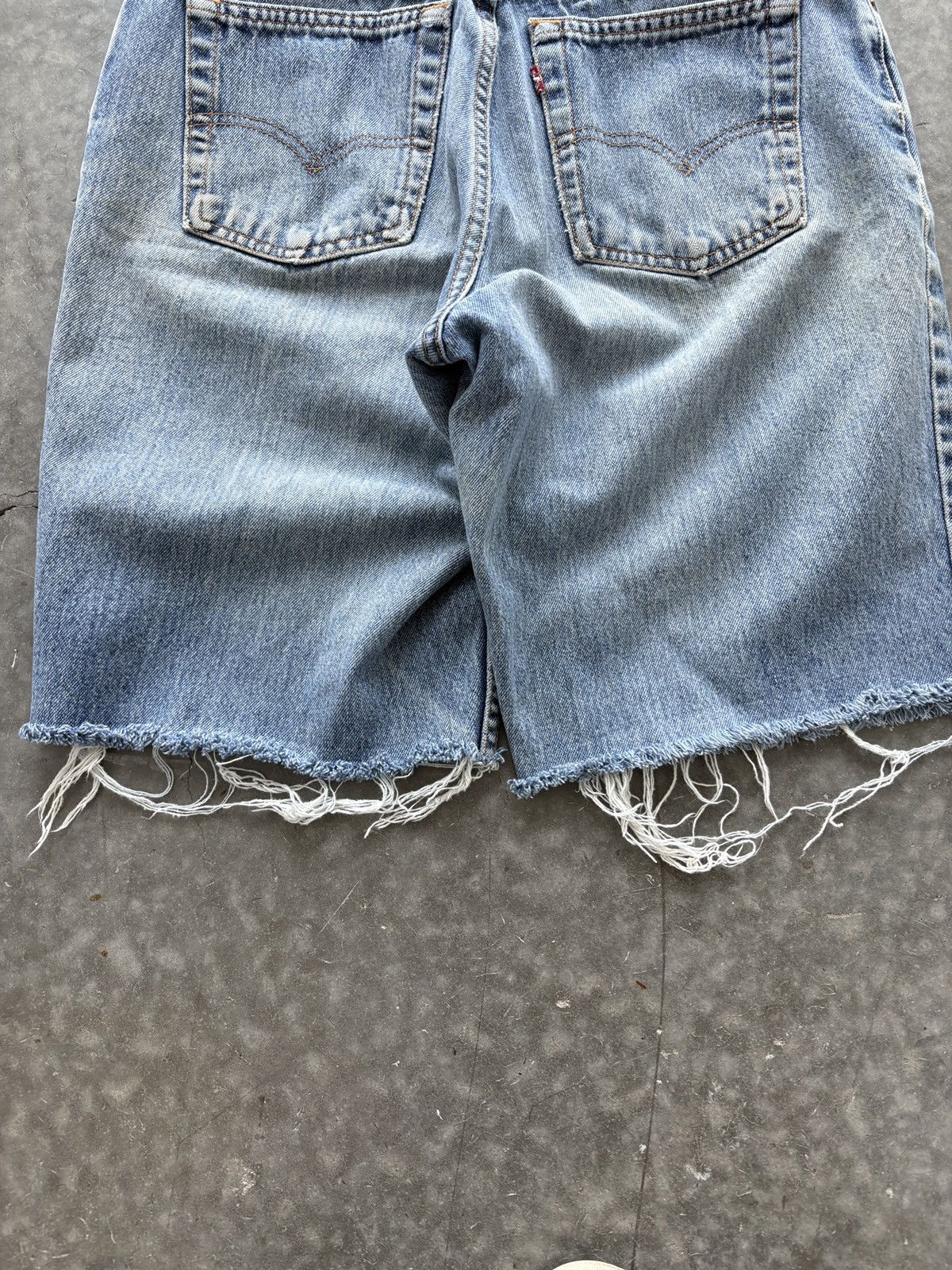 Levi's Vintage 90s Levis 550 Denim Shorts Baggy Distressed Skater Size US 31 - 10 Thumbnail