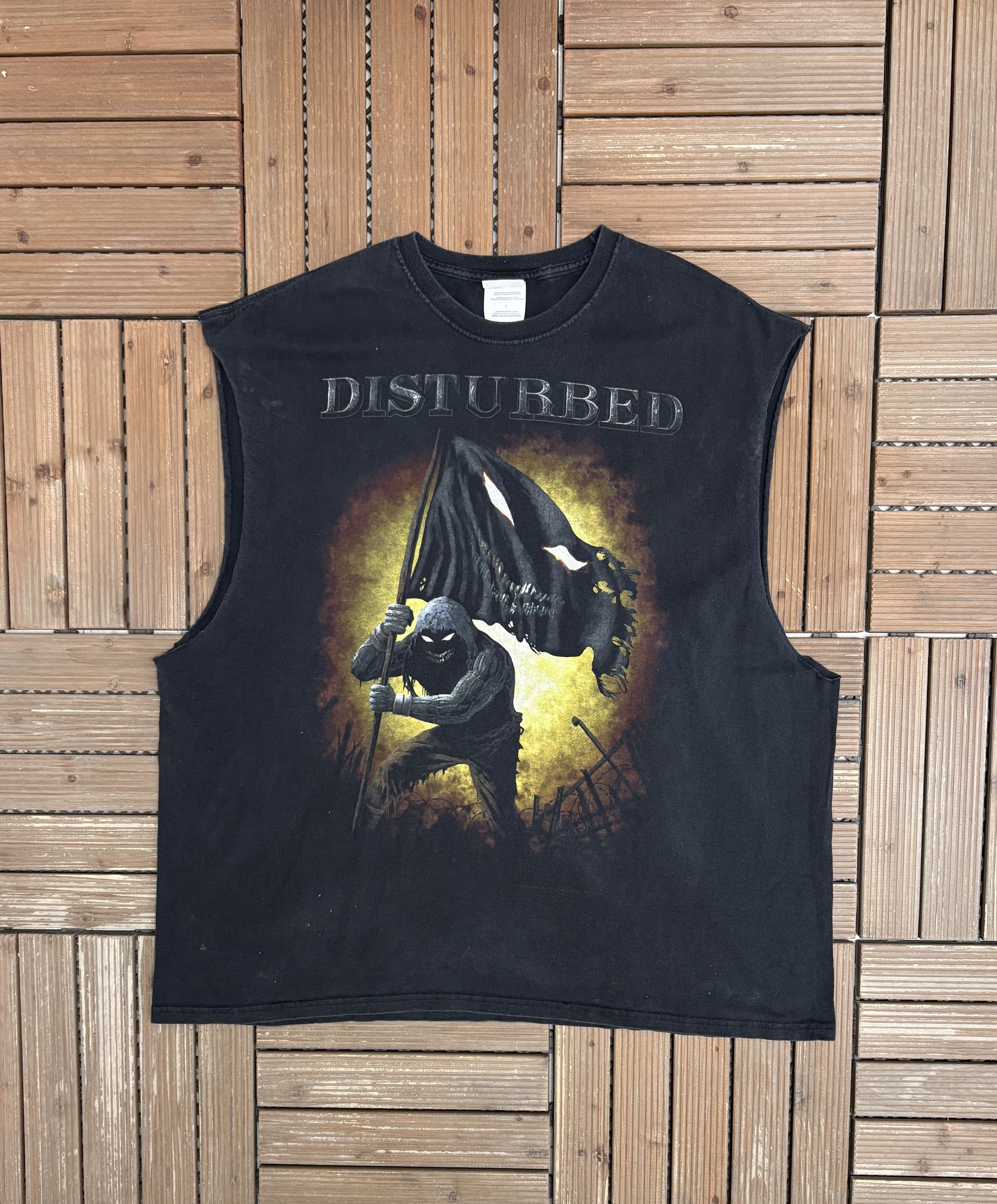 Vintage Disturbed Asylym Tour Vintage Black Tank Top Tee Size US XXL / EU 58 / 5 - 1 Thumbnail