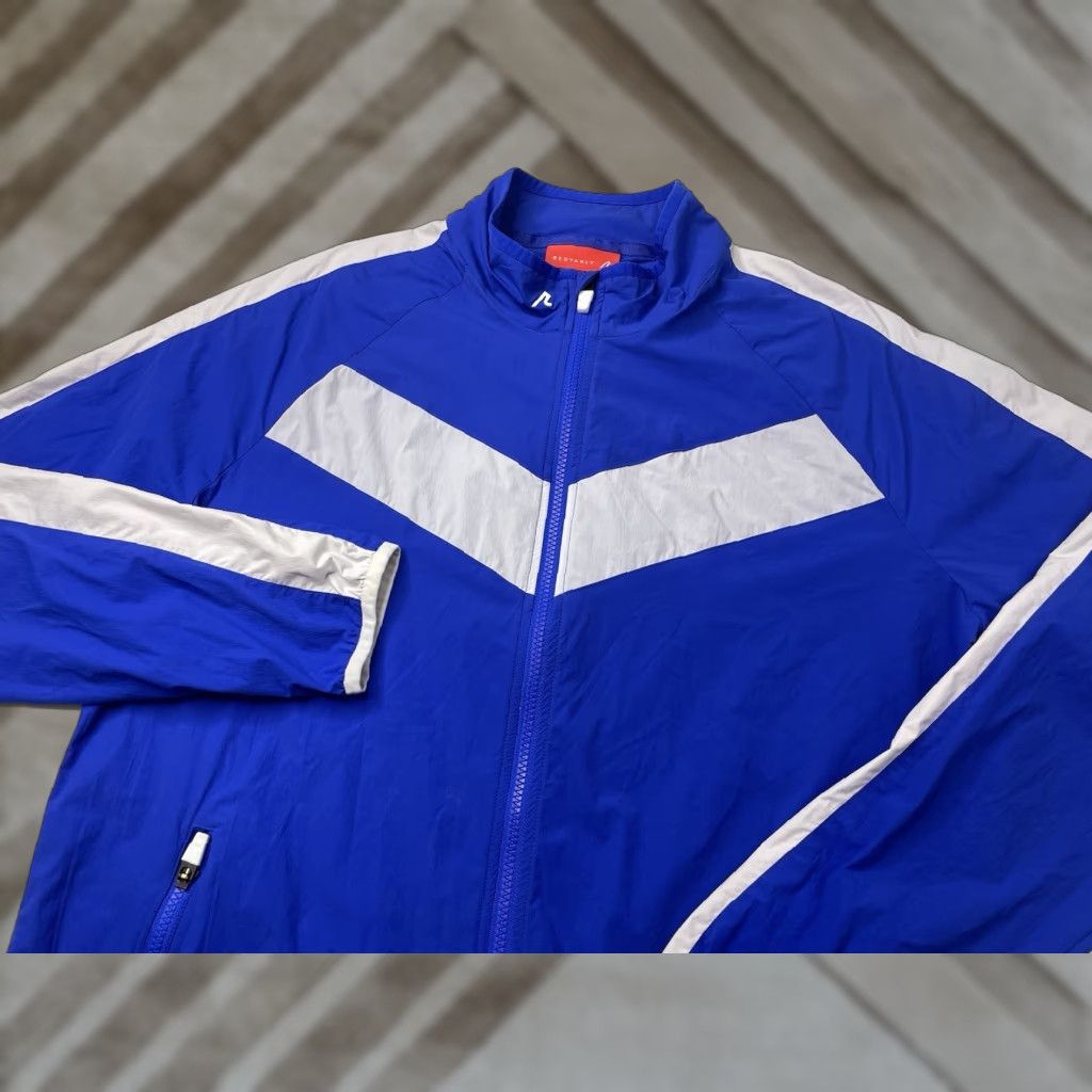 Vintage Redvanly Golf Jacket Full Zip Windbreaker Blue White Lightweight XL Mens Size US XL / EU 56 / 4 - 1 Thumbnail