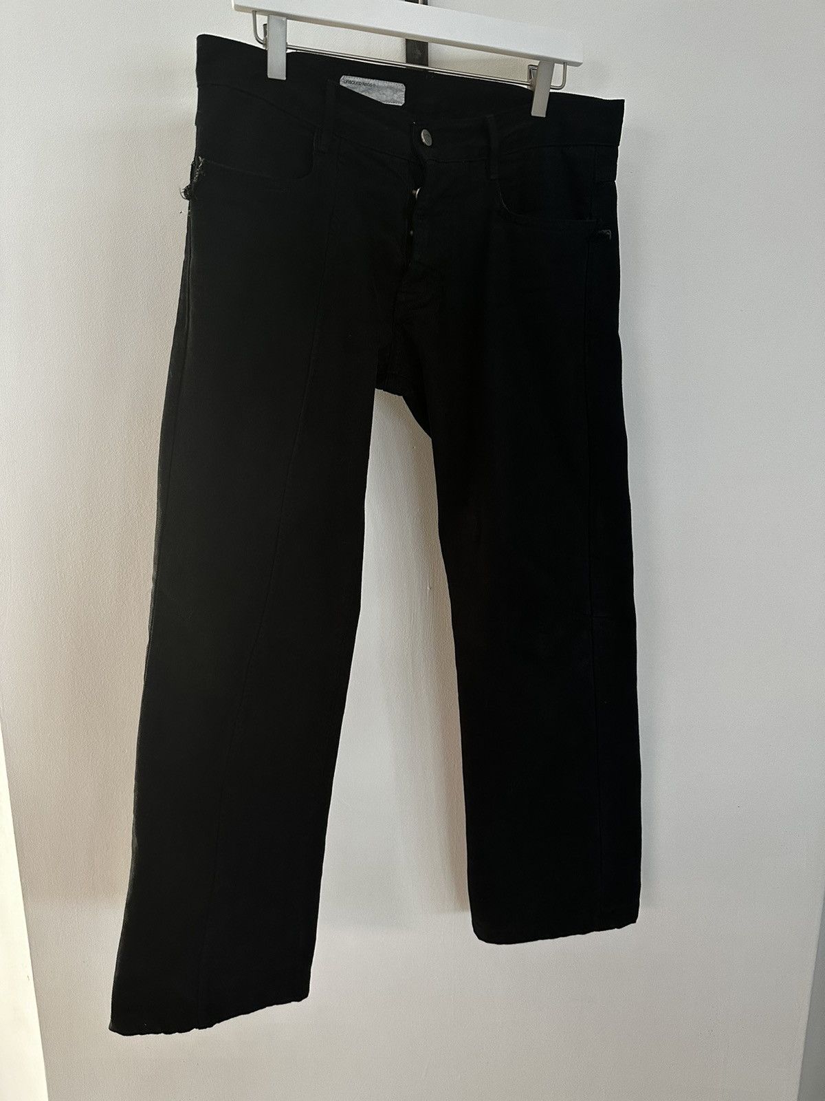 image of Unsound Rags Unsound Q Cut Overdyed Black Selvage Denim Jeans, Men's (Size 30)