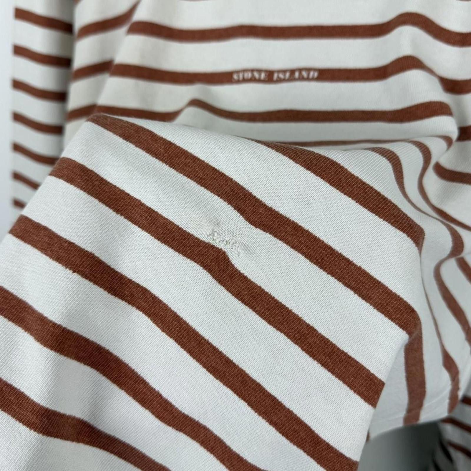 Stone Island 1980’s Stone Island Striped Long Sleeve T Shirt Size US L / EU 52-54 / 3 - 4 Thumbnail
