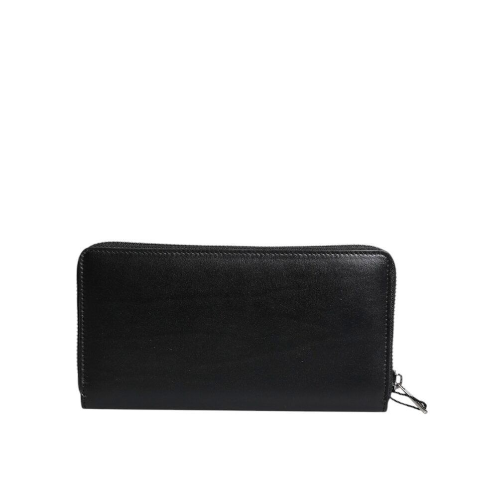 Dolce & Gabbana Dolce & Gabbana Black Leather Logo Plaque Zip Around Contine Size ONE SIZE - 5 Thumbnail
