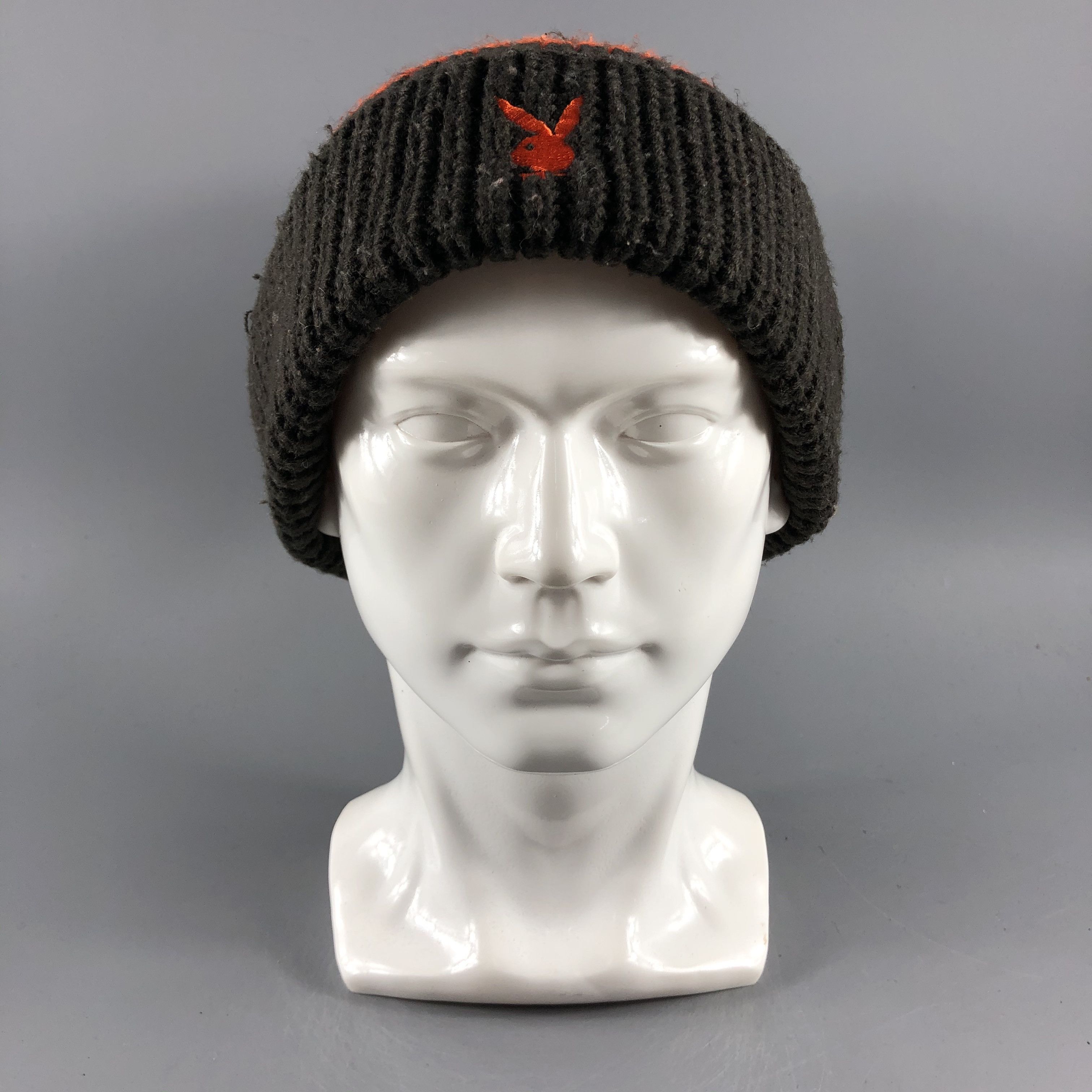 image of Playboy Hats Stripe Beanie Snow Hat Snow Cap B441, Men's