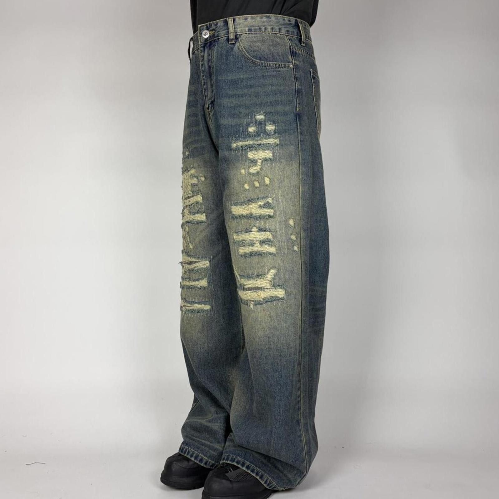 Other Blue Wide Leg Boro Denim Size US 32 / EU 48 - 2 Thumbnail