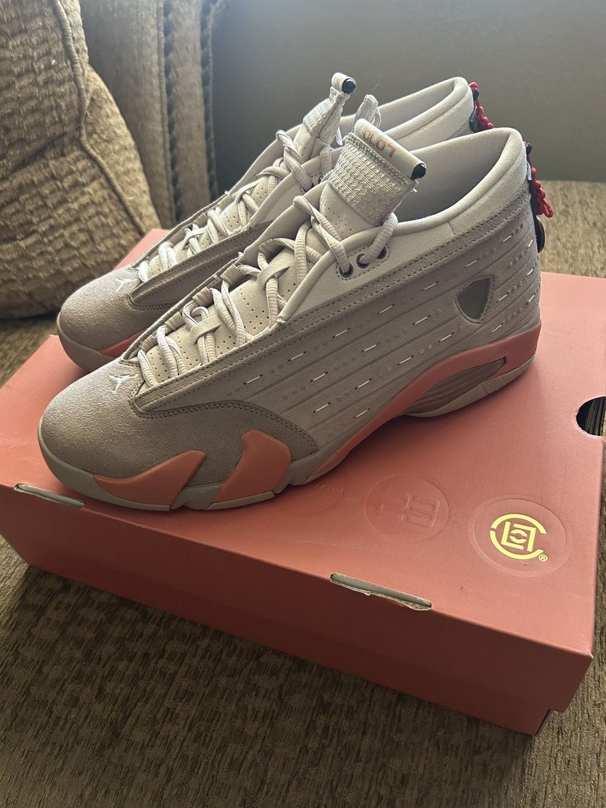CLOT × Jordan Brand Jordan 14 Retro Low CLOT Size US 12 / EU 45 - 3 Thumbnail