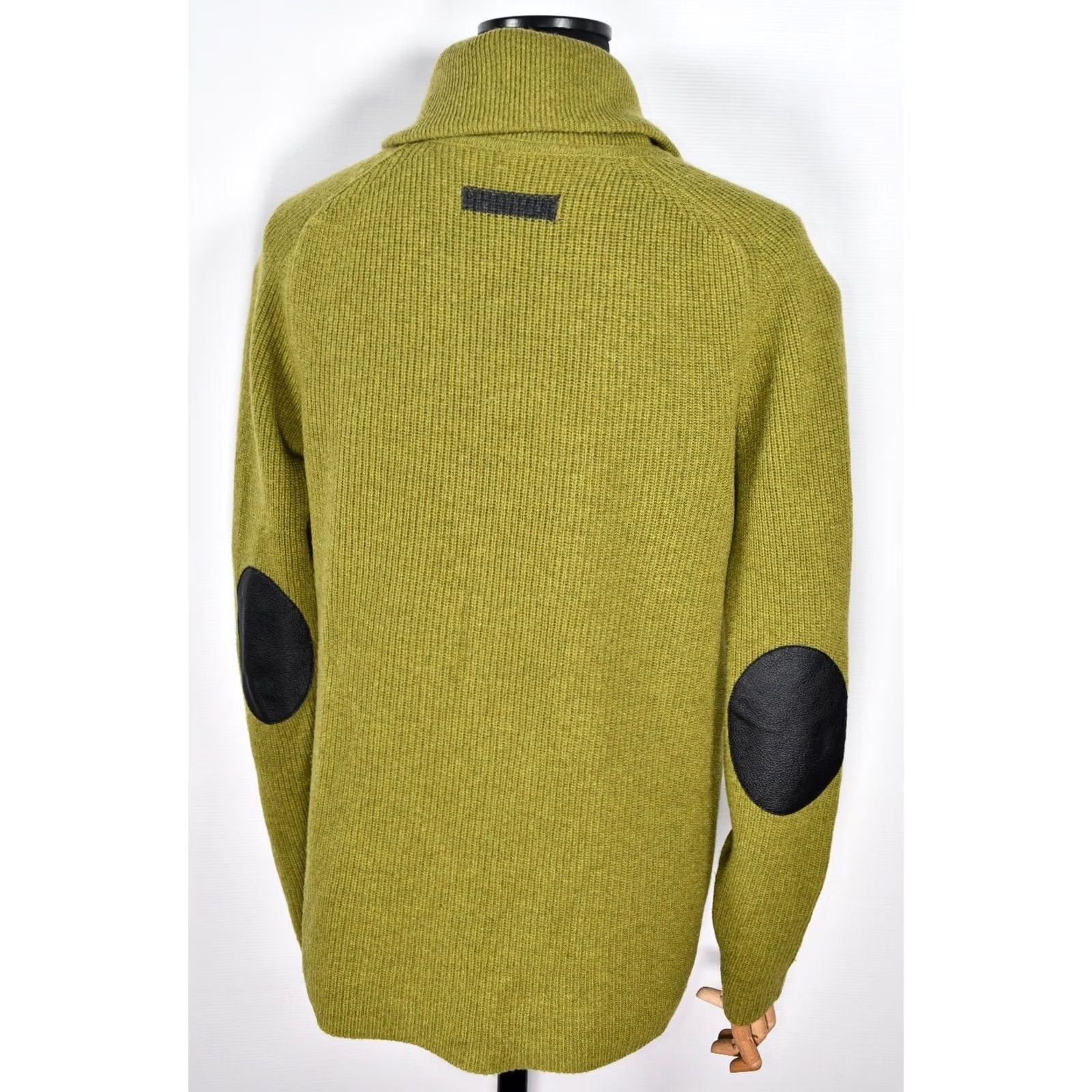 Paolo Pecora PAOLO PECORA Cardigan Wool Shawl Green XL Men Long Sleeve Vintage Style? Gand? Size US XL / EU 56 / 4 - 5 Thumbnail